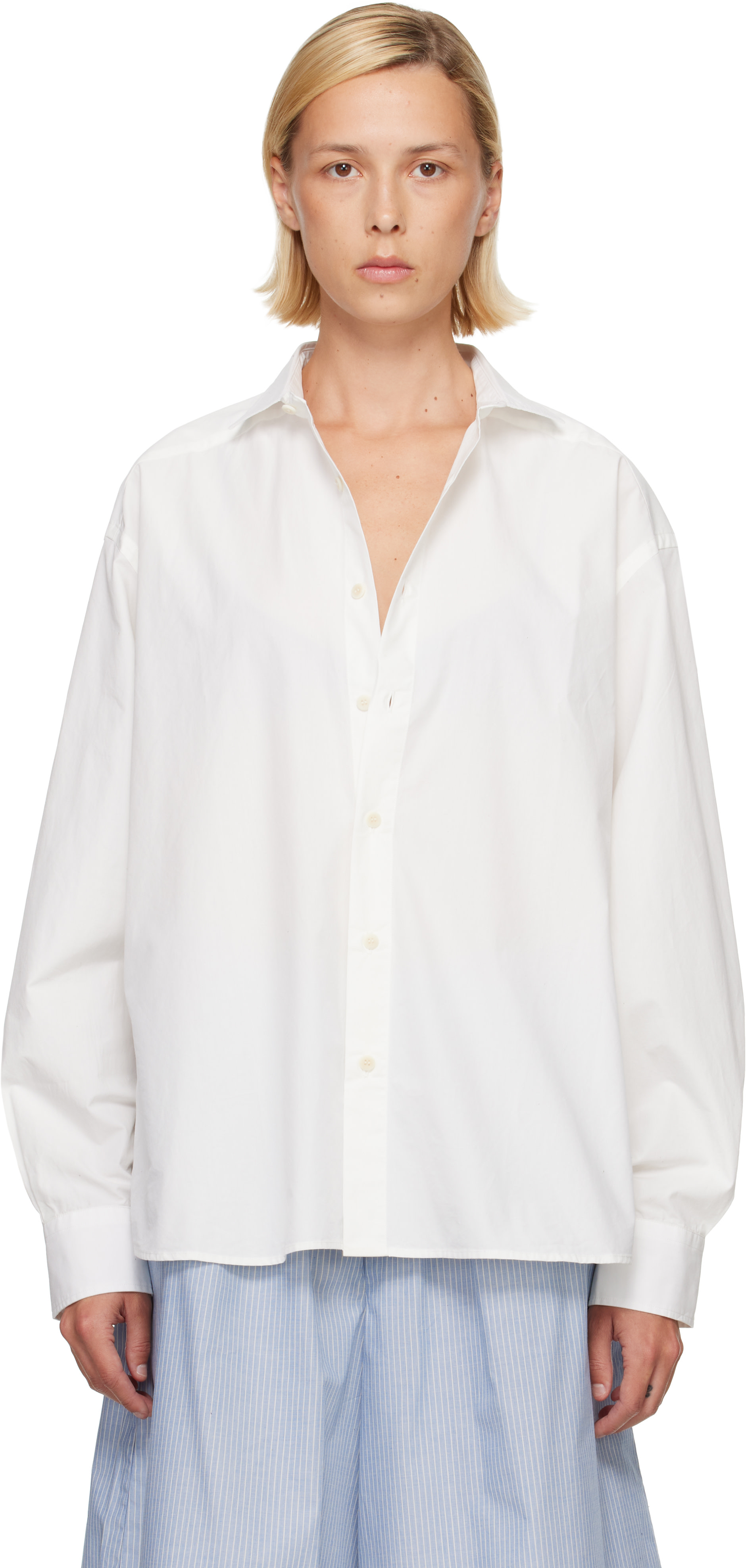 Baserange - Chemise Claude blanc cassé