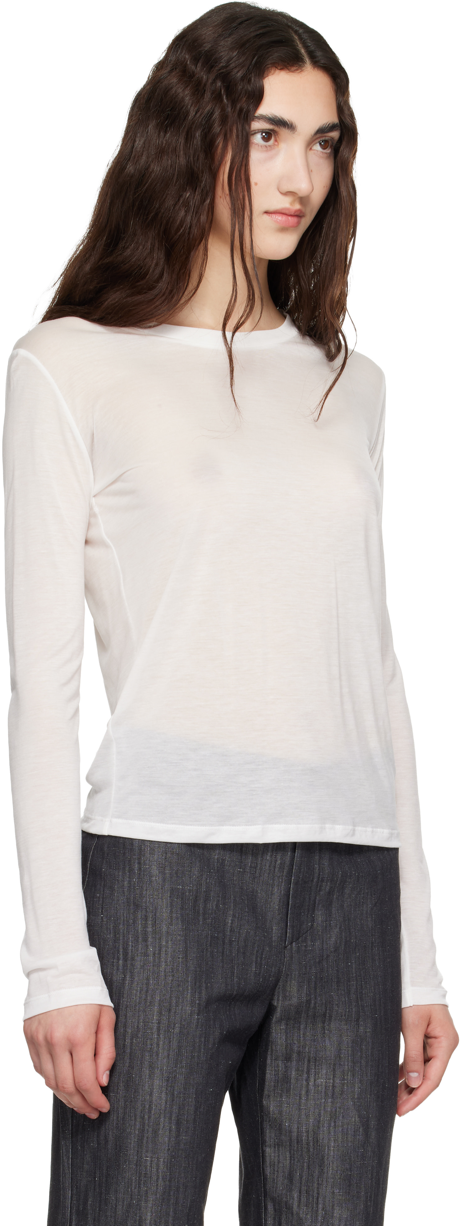 Baserange - White Long Sleeve T-shirt