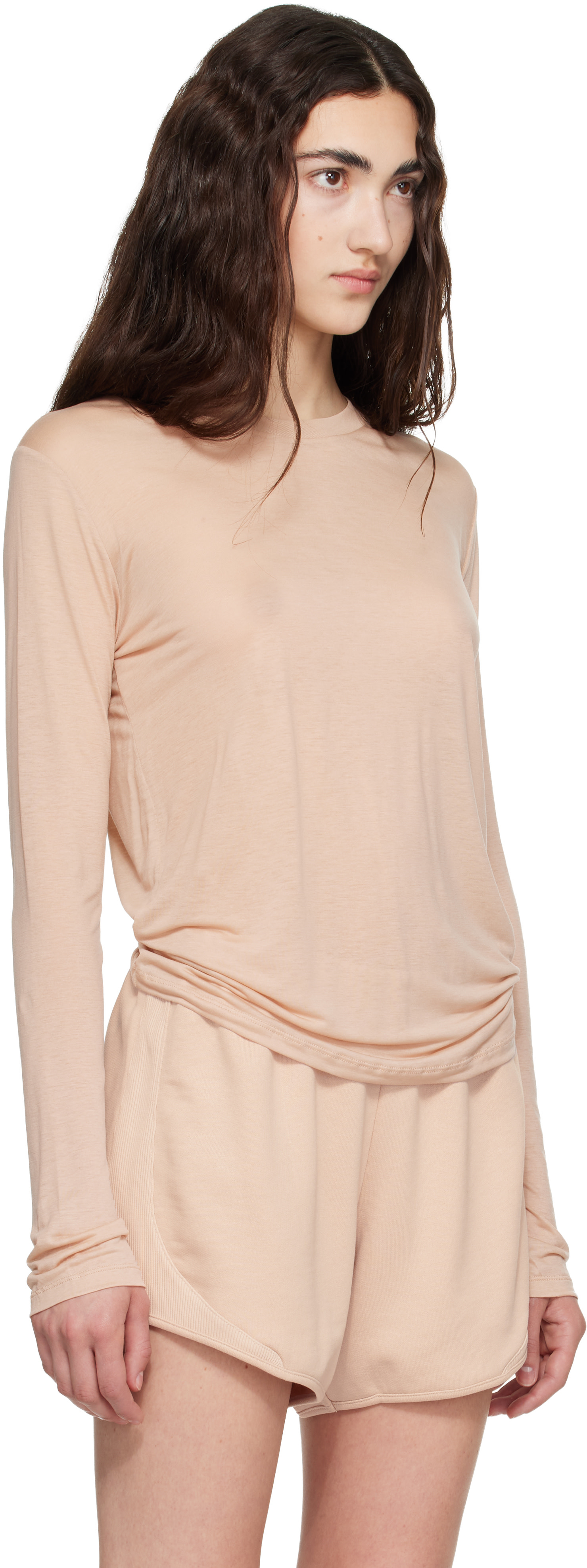 Baserange - Beige Long Sleeve T-shirt