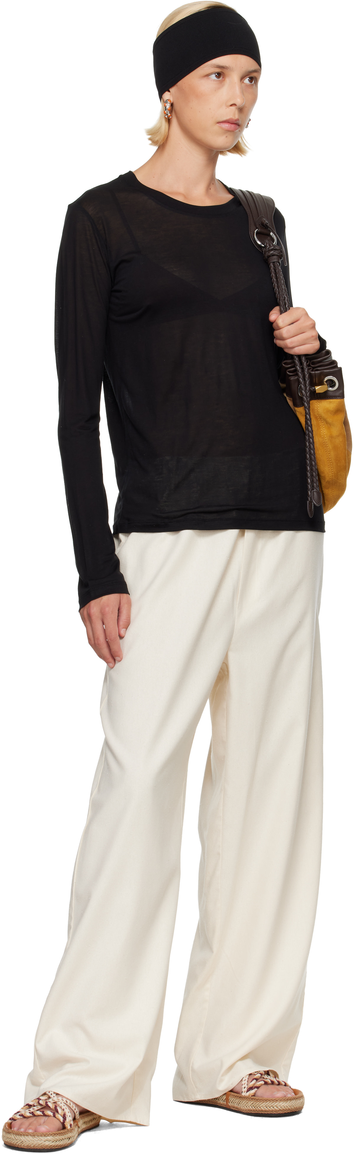 Baserange: Black Long Sleeve T-shirt | SSENSE