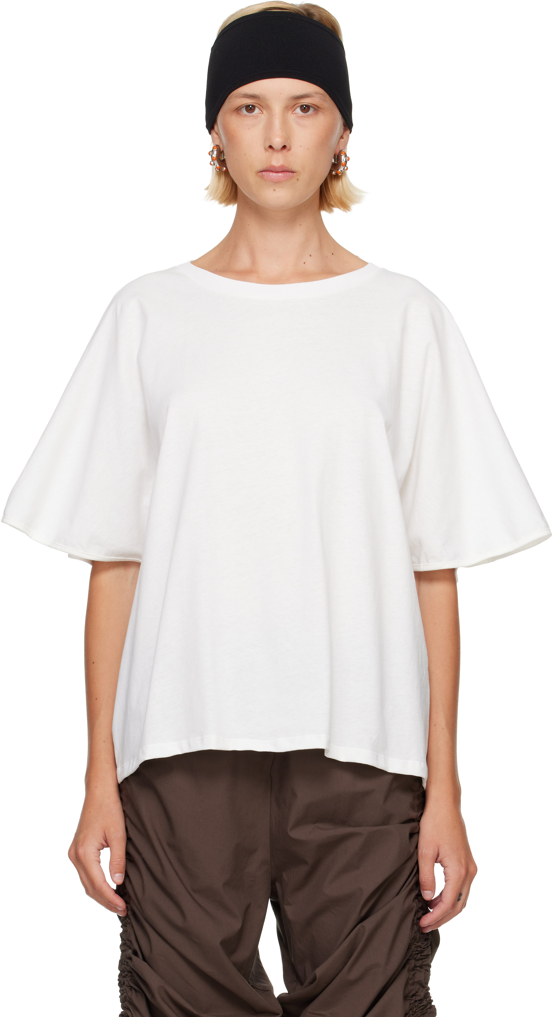 Baserange - T-shirt Cycle blanc cassé
