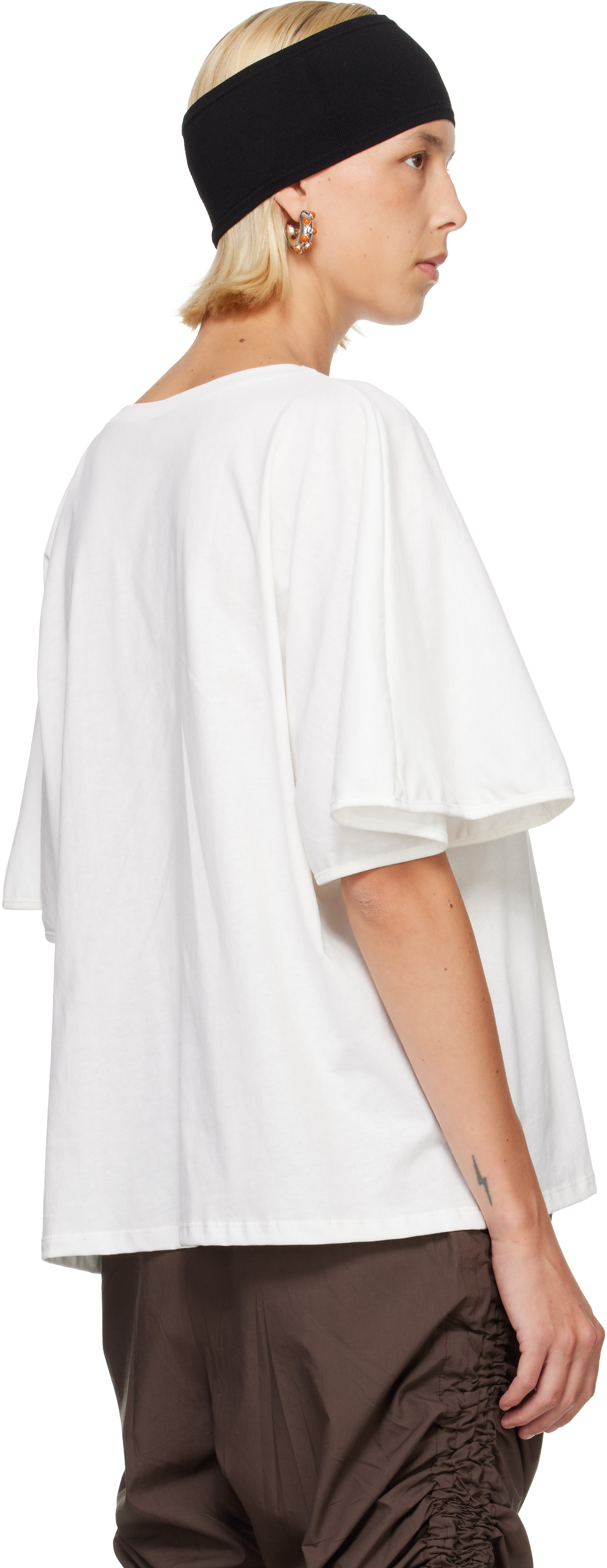 Baserange - T-shirt Cycle blanc cassé
