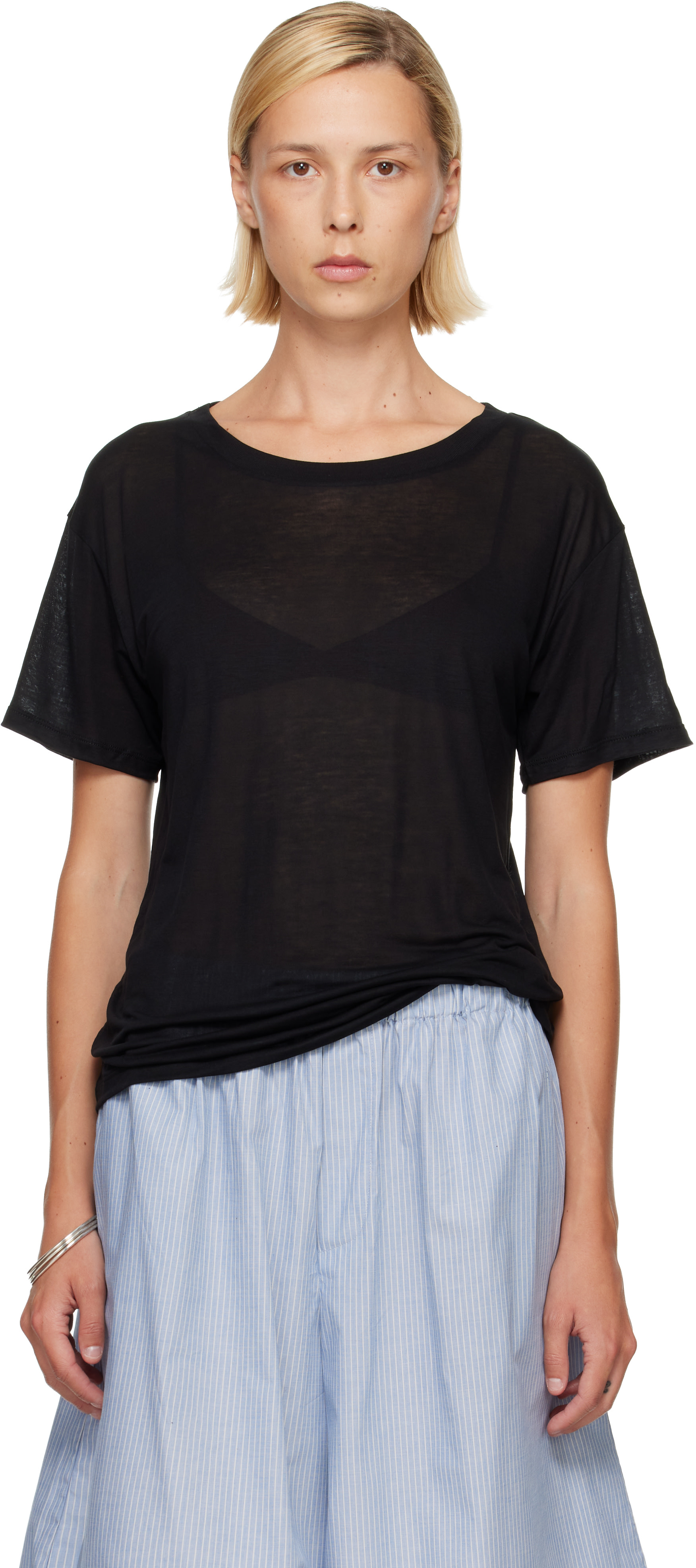 Baserange - T-shirt décontracté noir