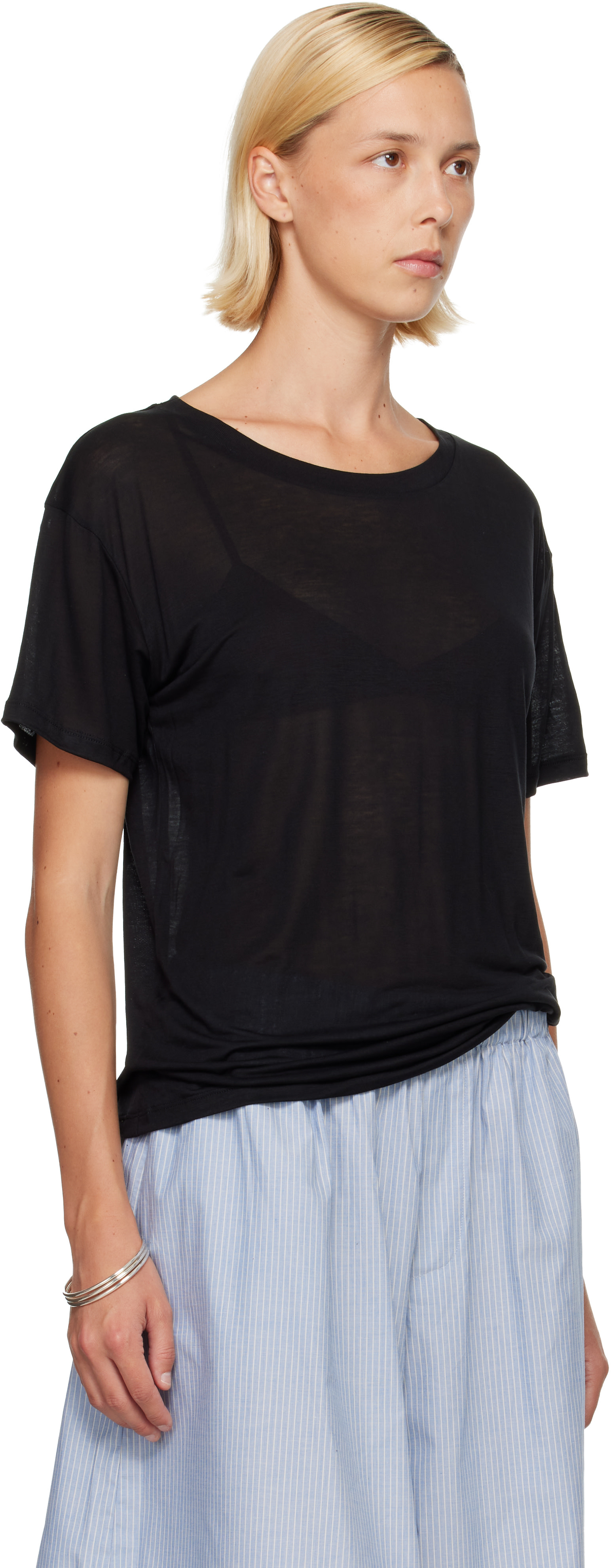 Baserange - T-shirt décontracté noir