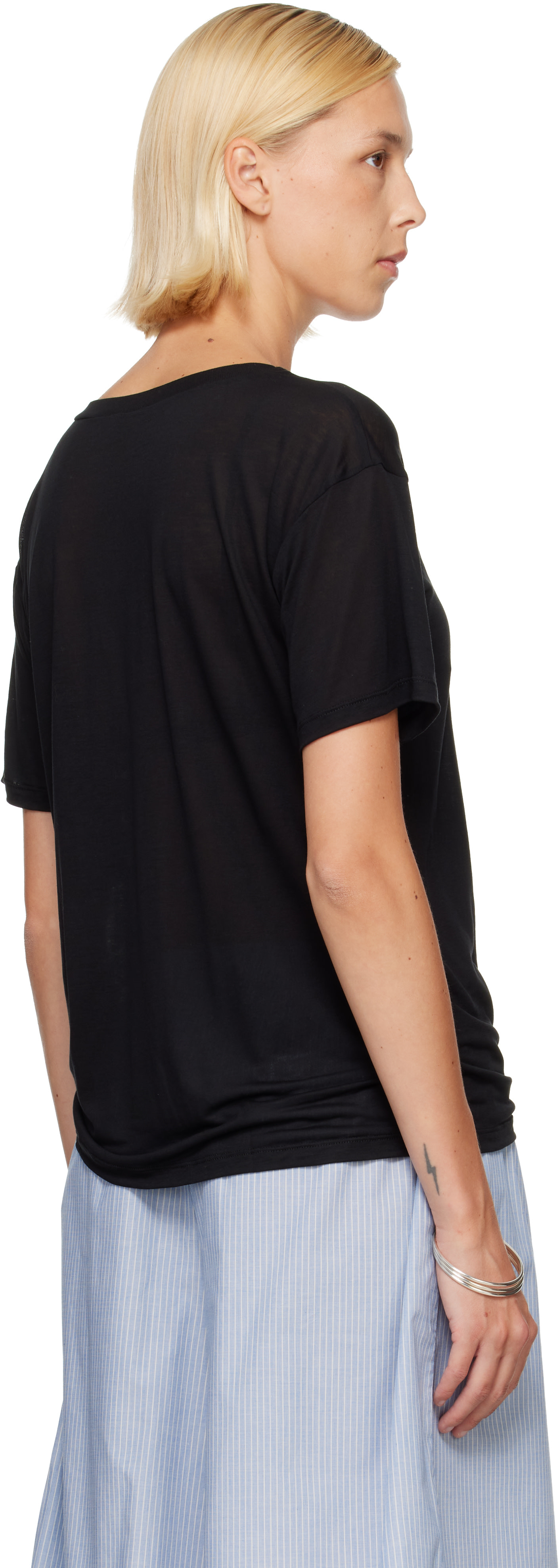 Baserange - T-shirt décontracté noir