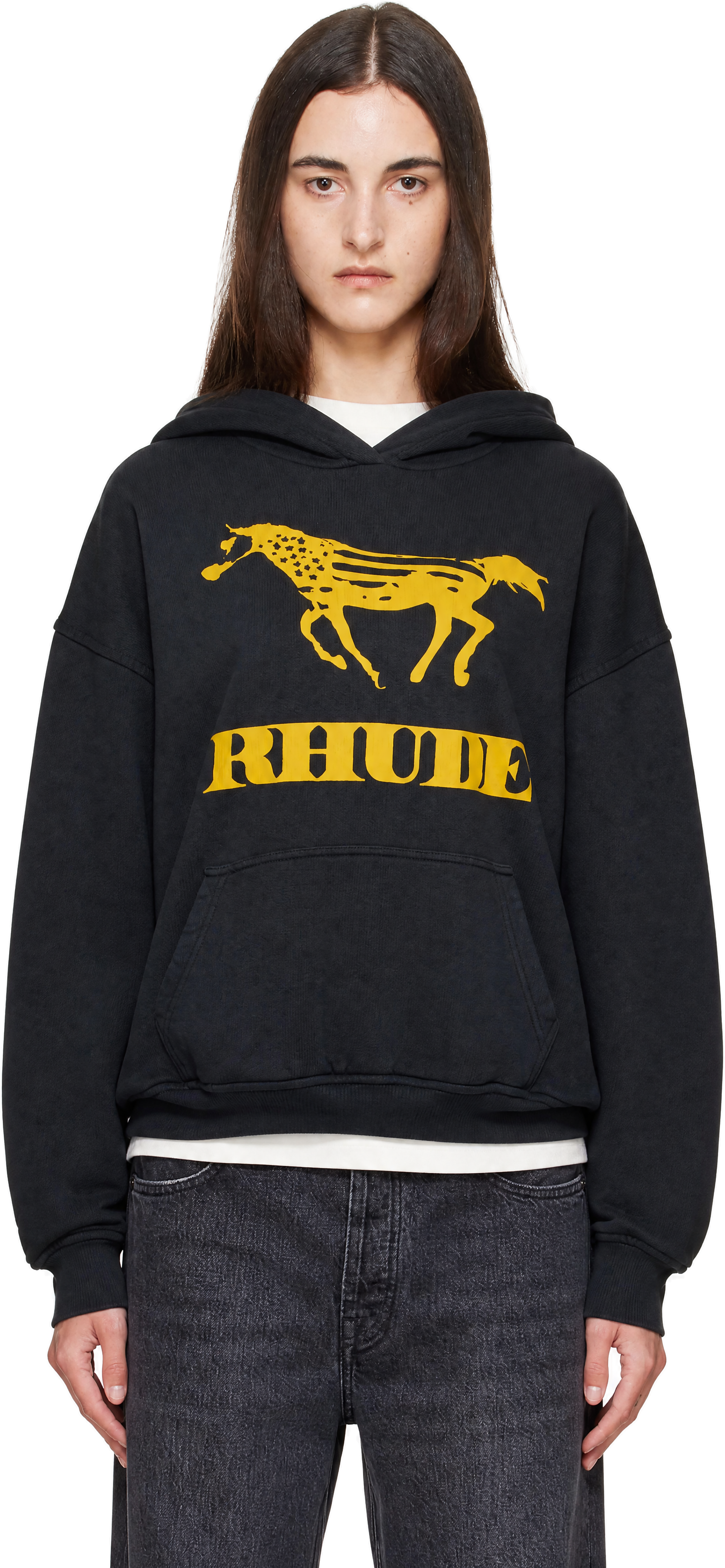 Rhude - Pull à capuche Dinero noir