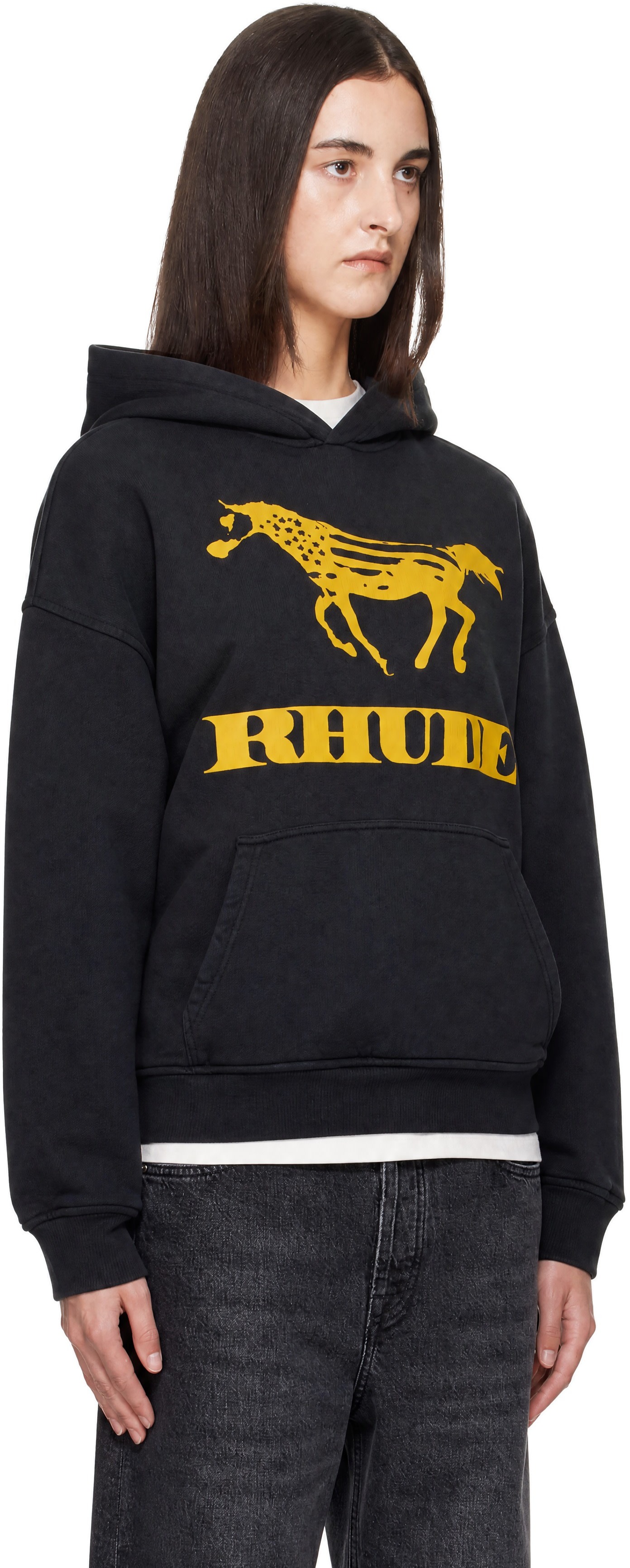 Rhude - Pull à capuche Dinero noir