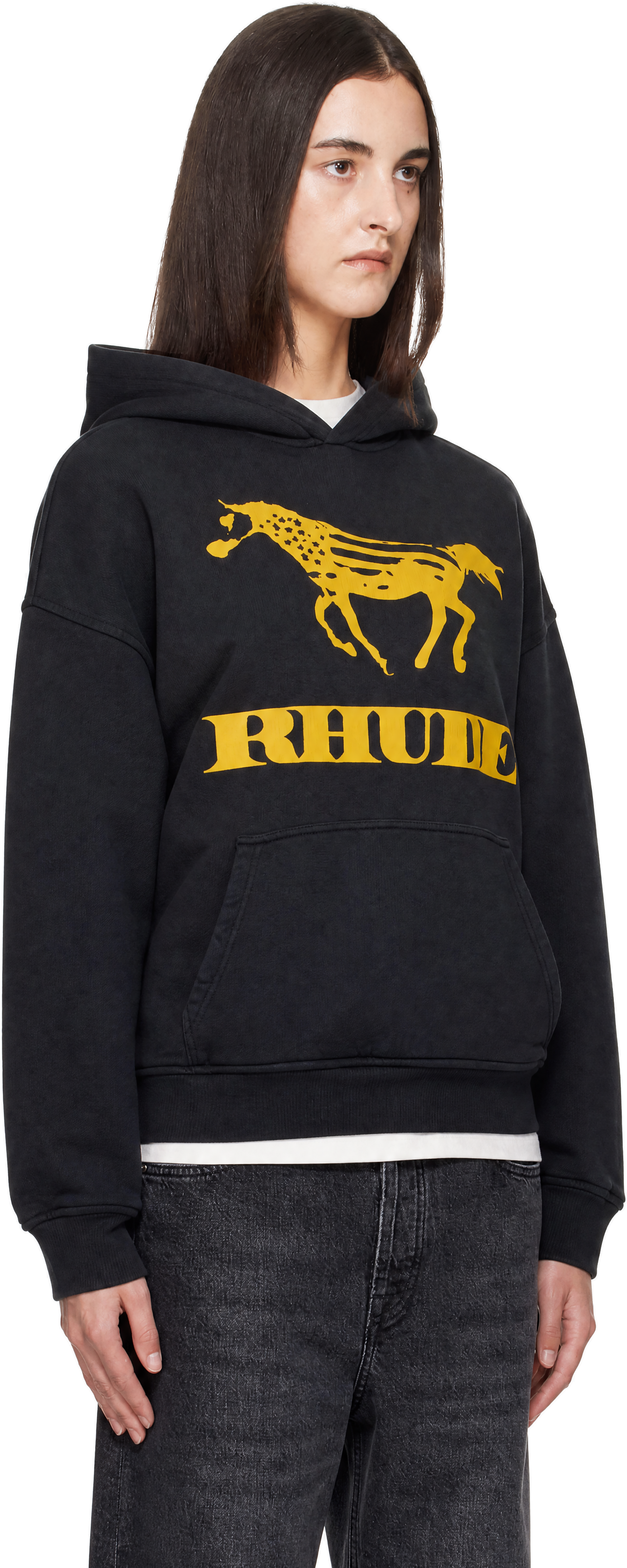 Rhude - Pull à capuche Dinero noir
