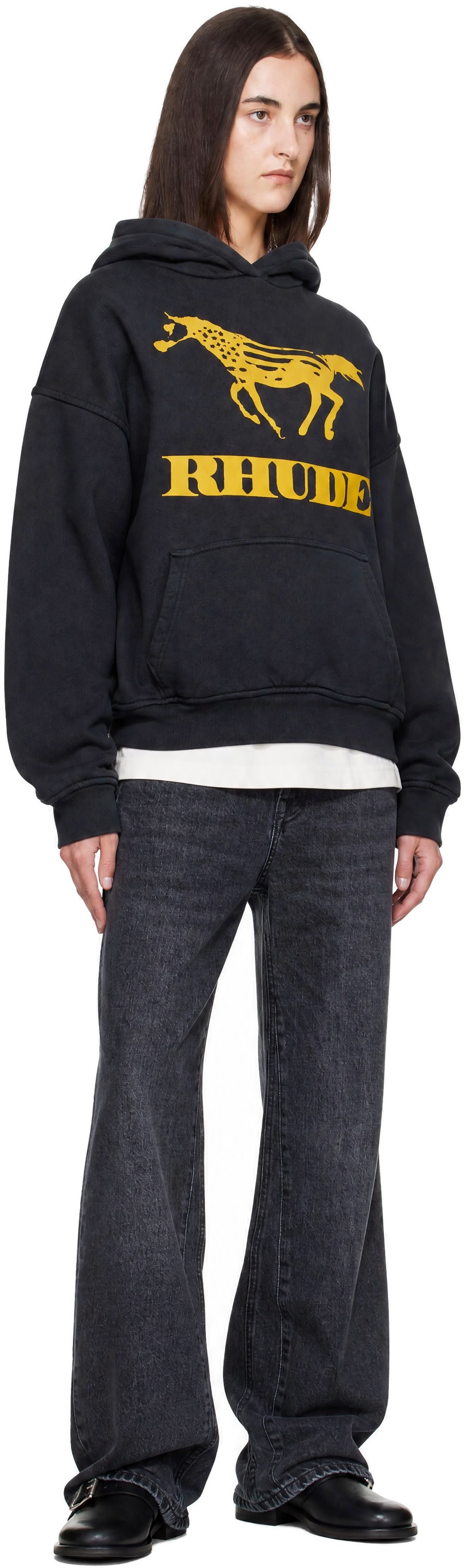 Rhude - Pull à capuche Dinero noir