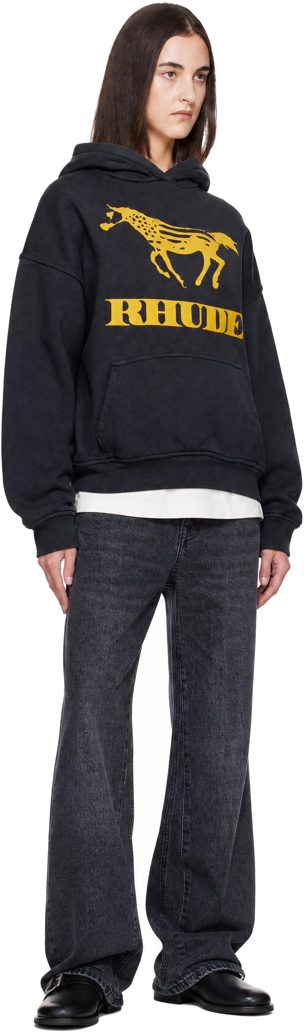 Rhude - Pull à capuche Dinero noir