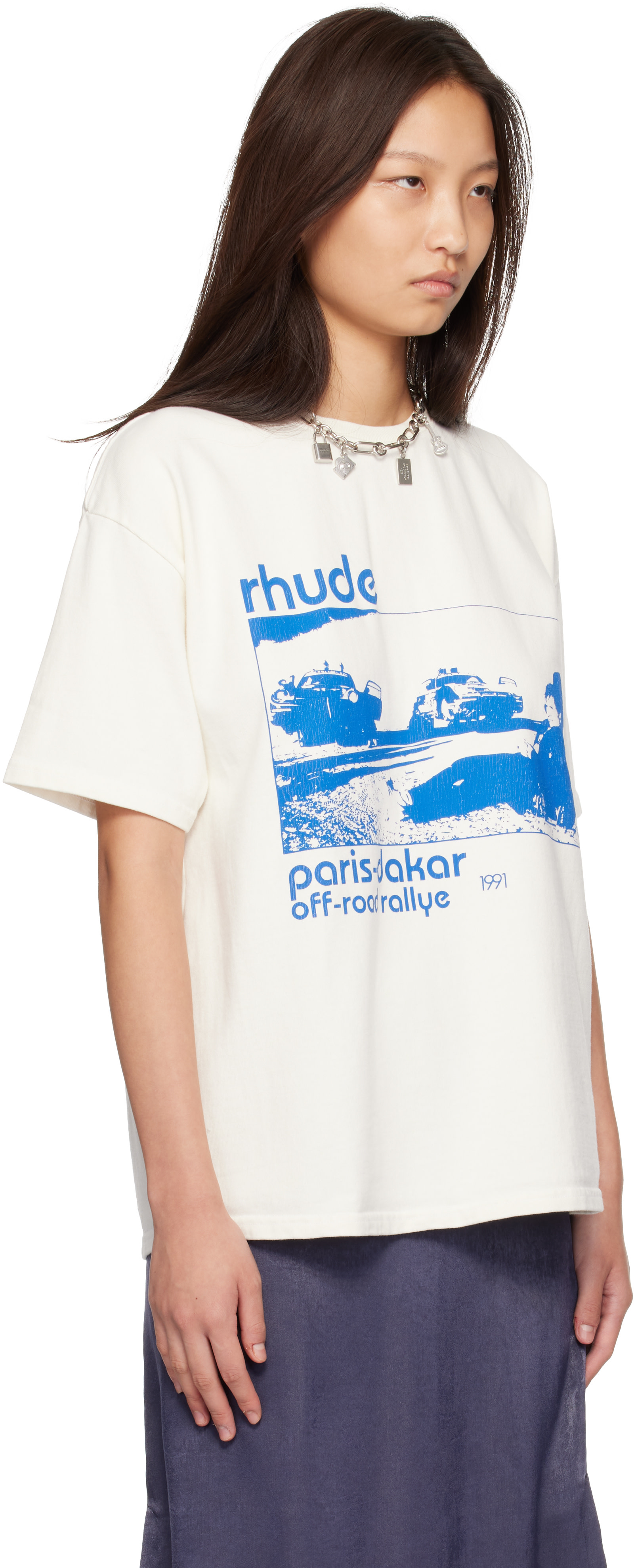 Rhude - T-shirt blanc à image