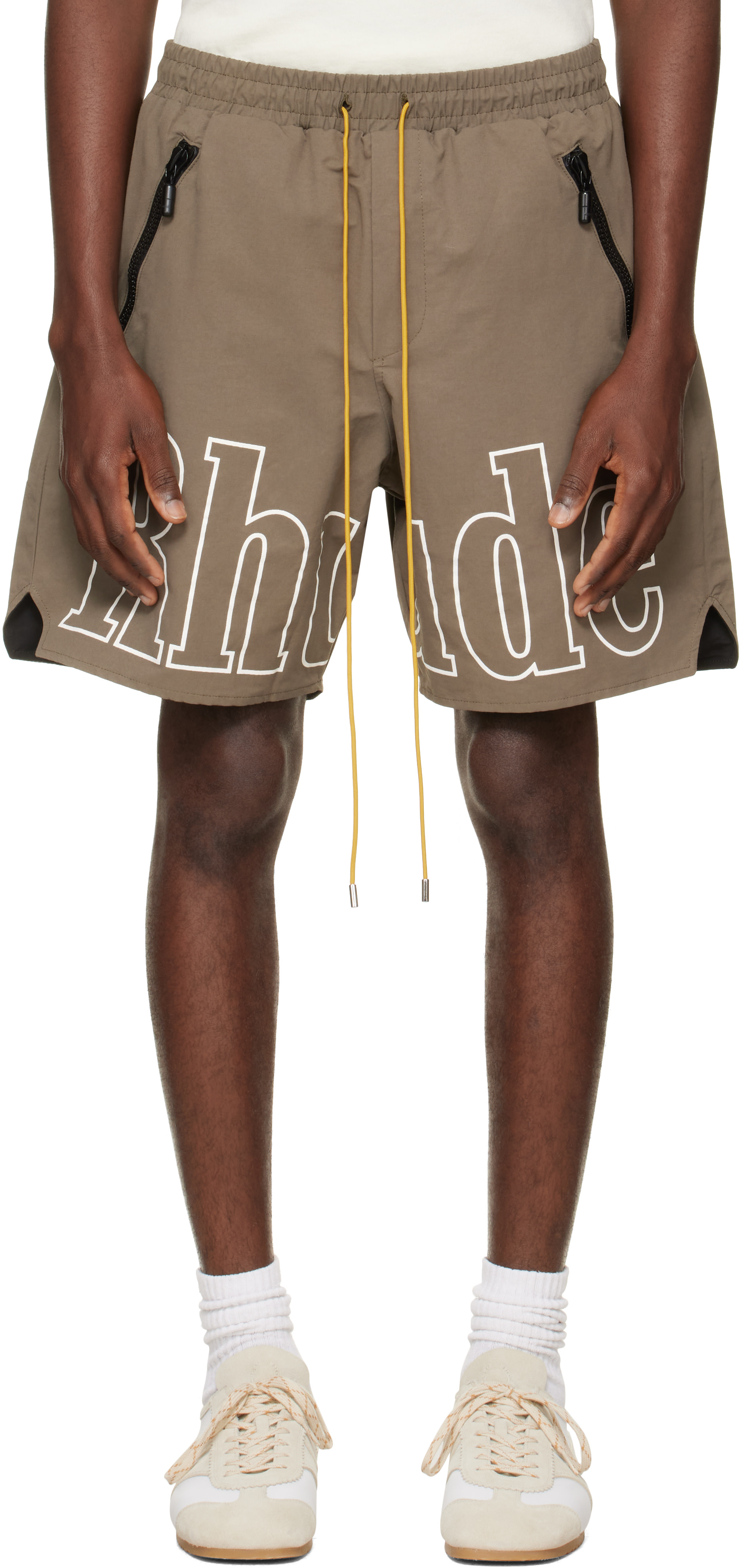 Rhude - Short taupe à logo