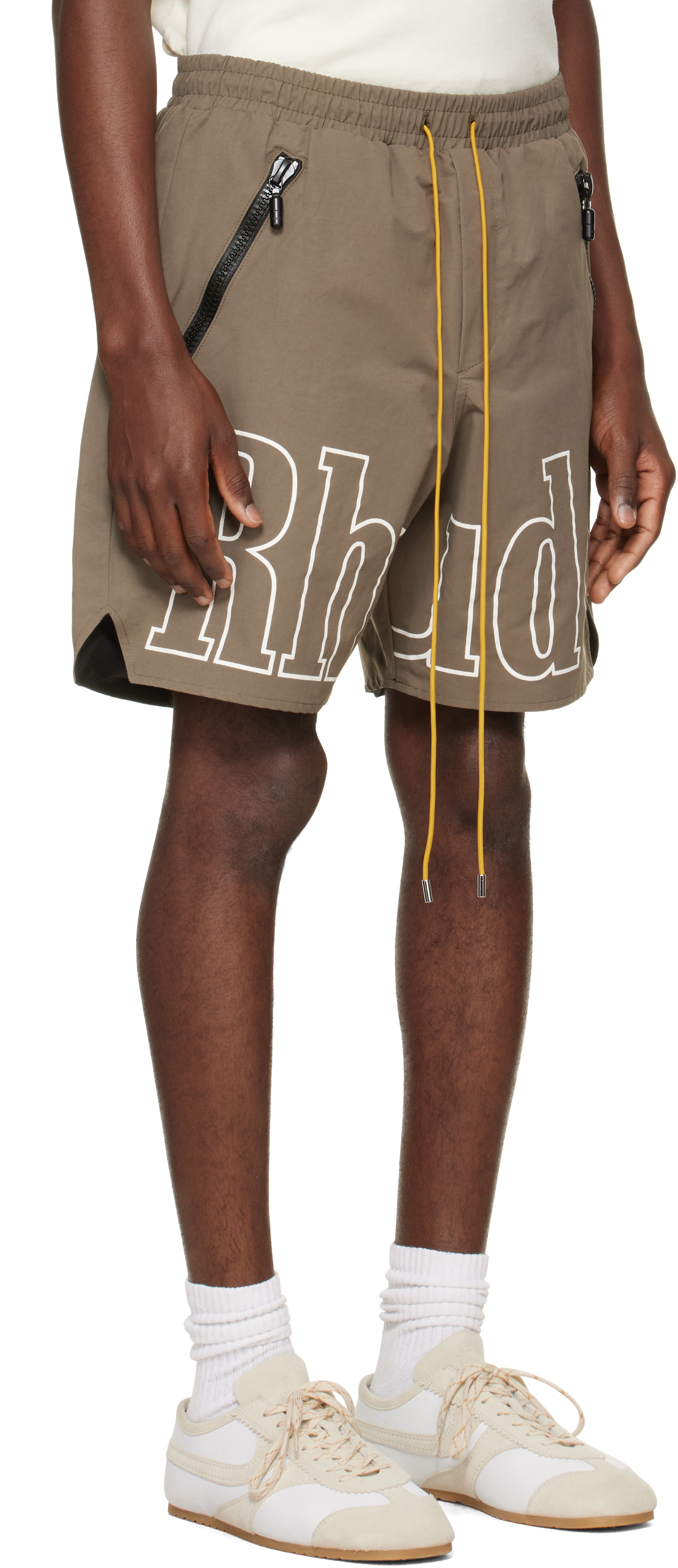 Rhude - Short taupe à logo