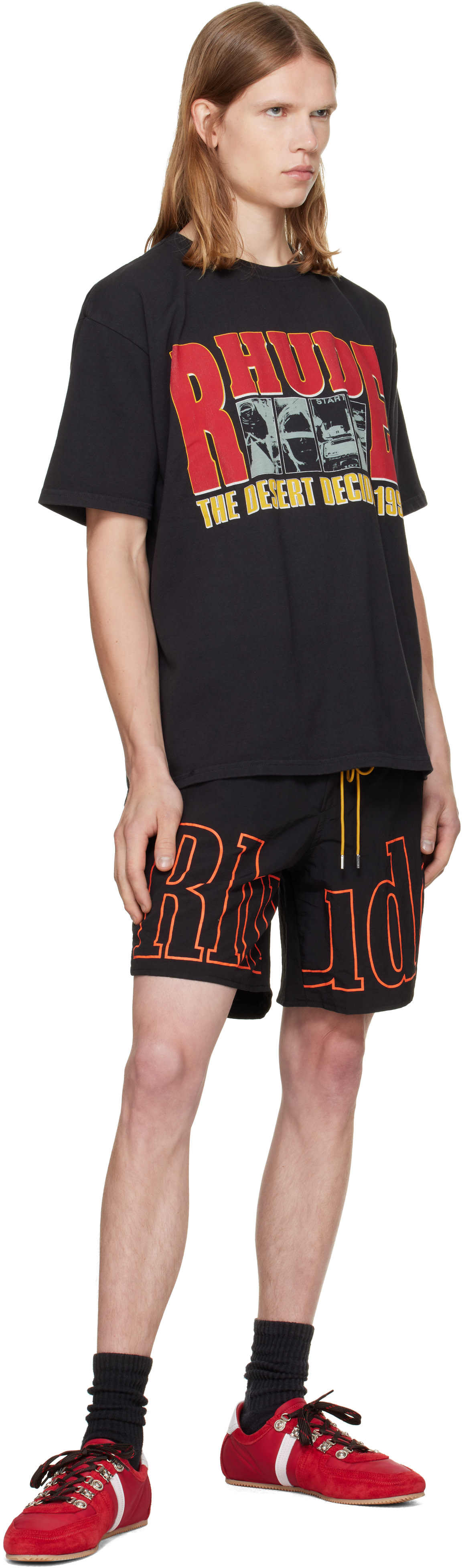 Rhude - Black Logo Track Shorts