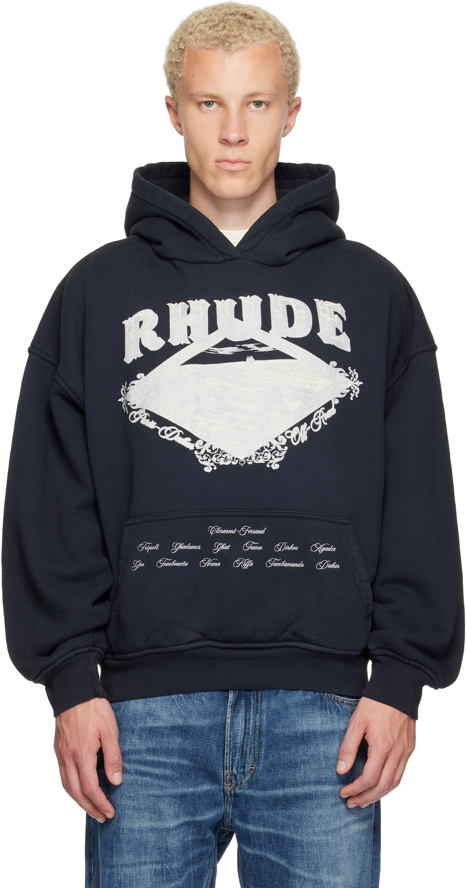 Rhude - Pull à capuche Dakar Convoy noir