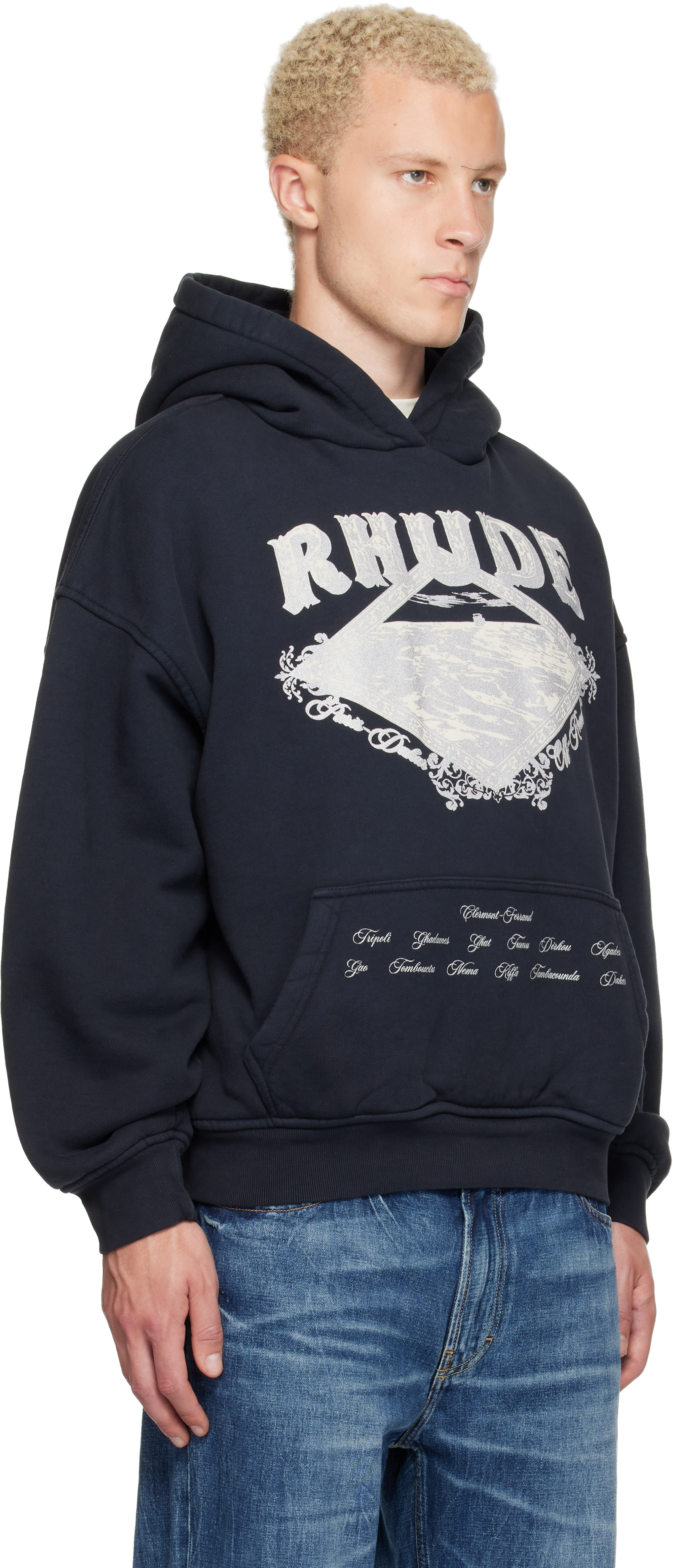Rhude - Pull à capuche Dakar Convoy noir