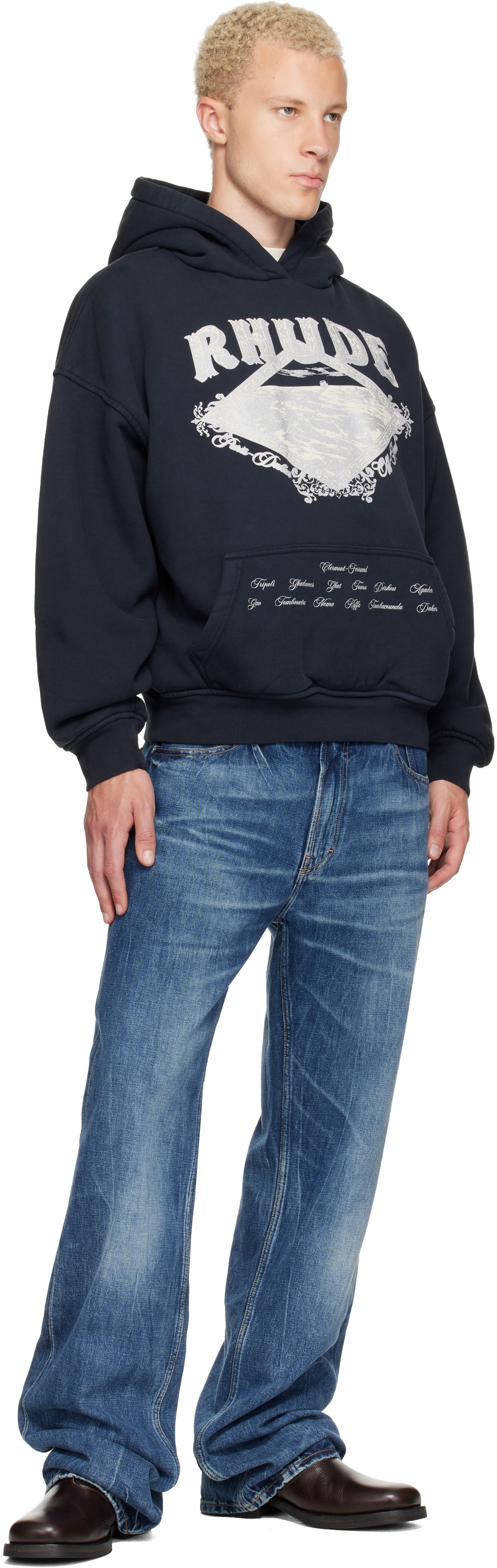Rhude - Pull à capuche Dakar Convoy noir