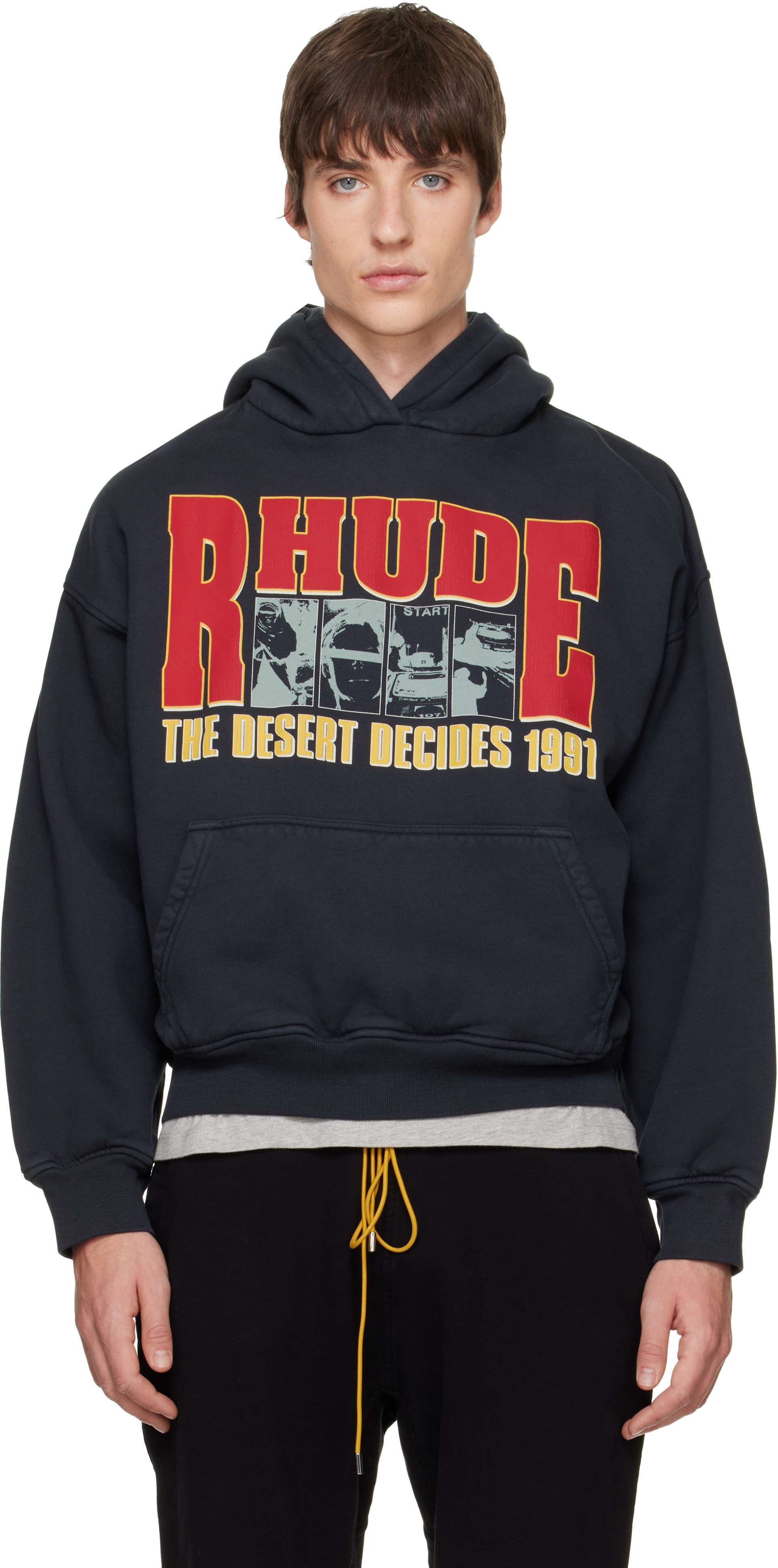 Rhude - Pull à capuche 'The Desert Decides' noir