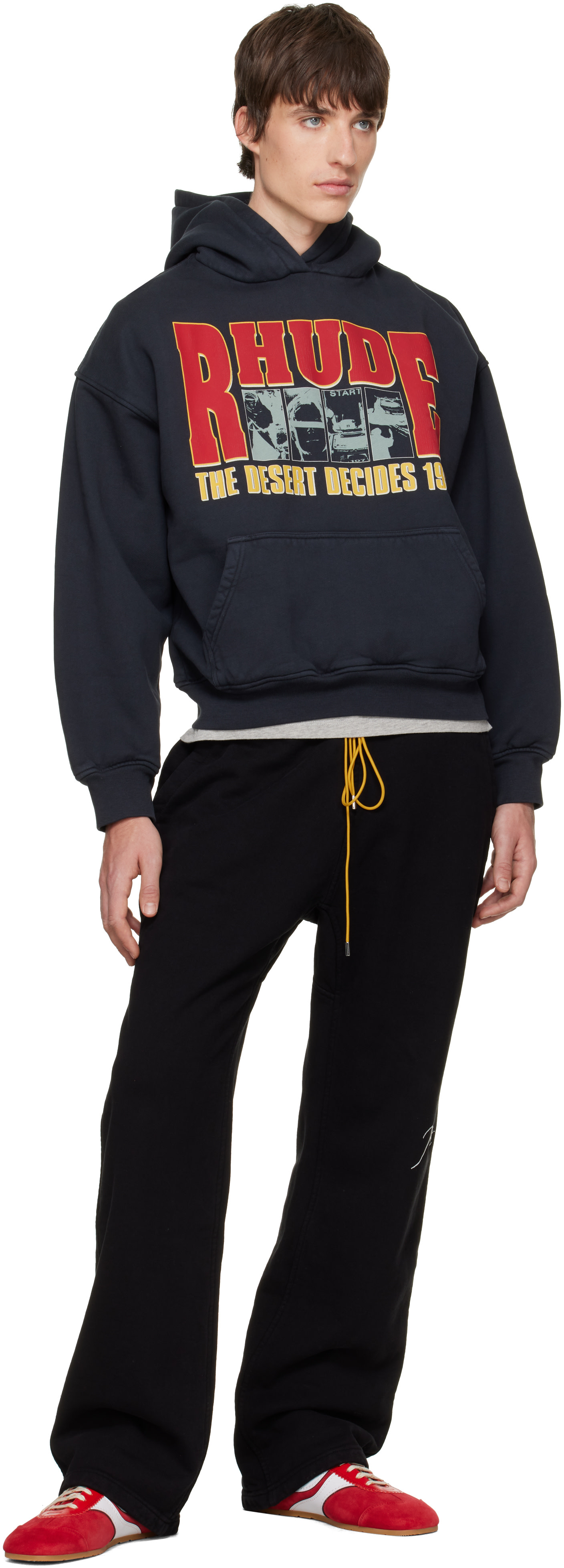 Rhude - Pull à capuche 'The Desert Decides' noir