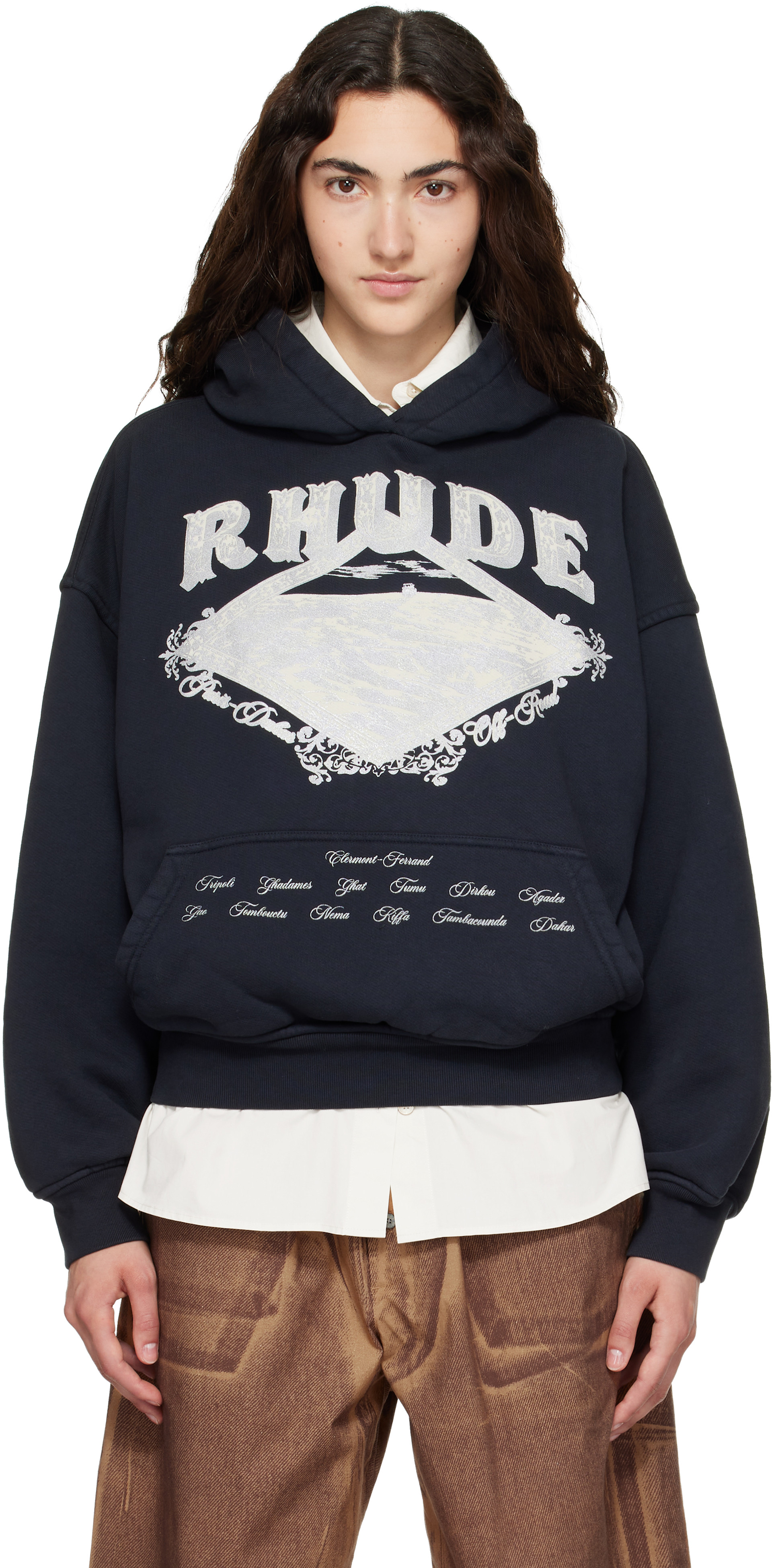 Rhude - Pull à capuche Dakar Convoy noir