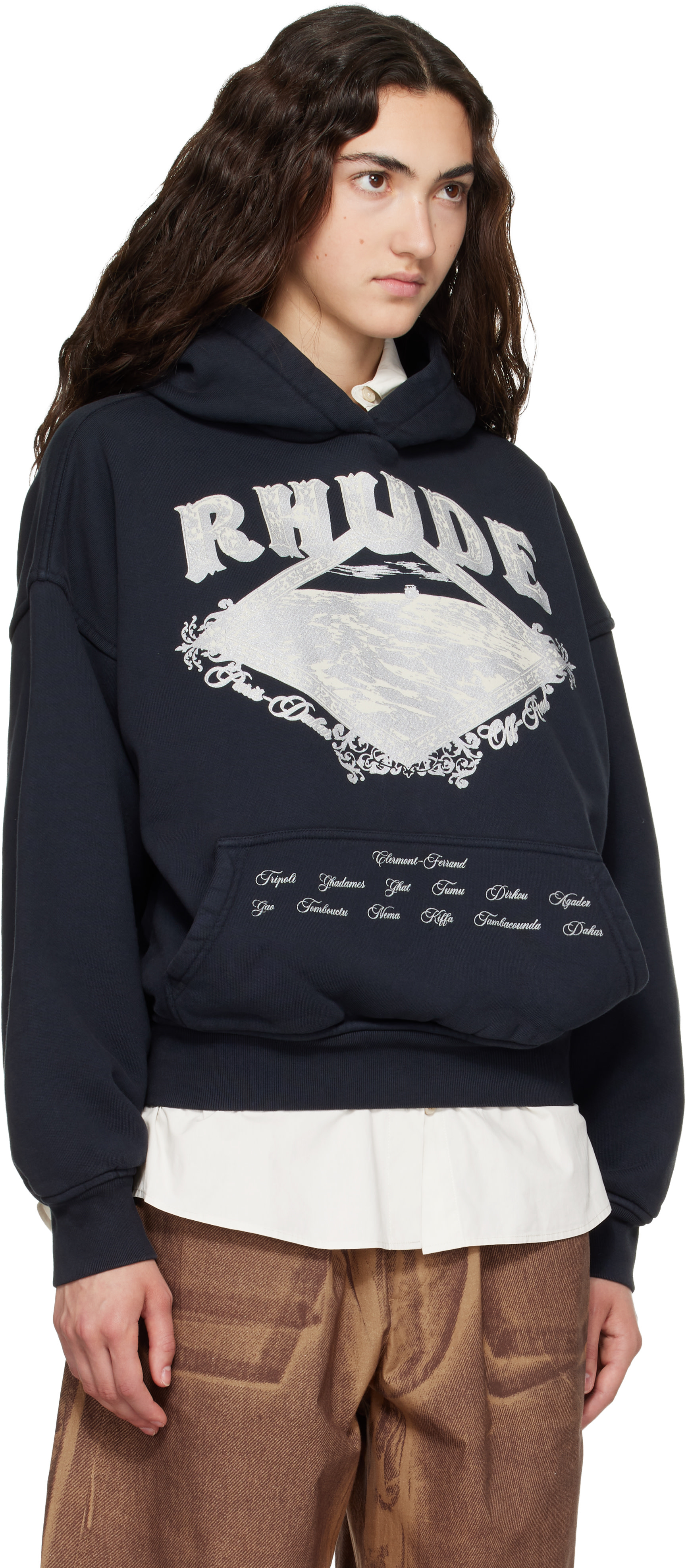 Rhude - Pull à capuche Dakar Convoy noir