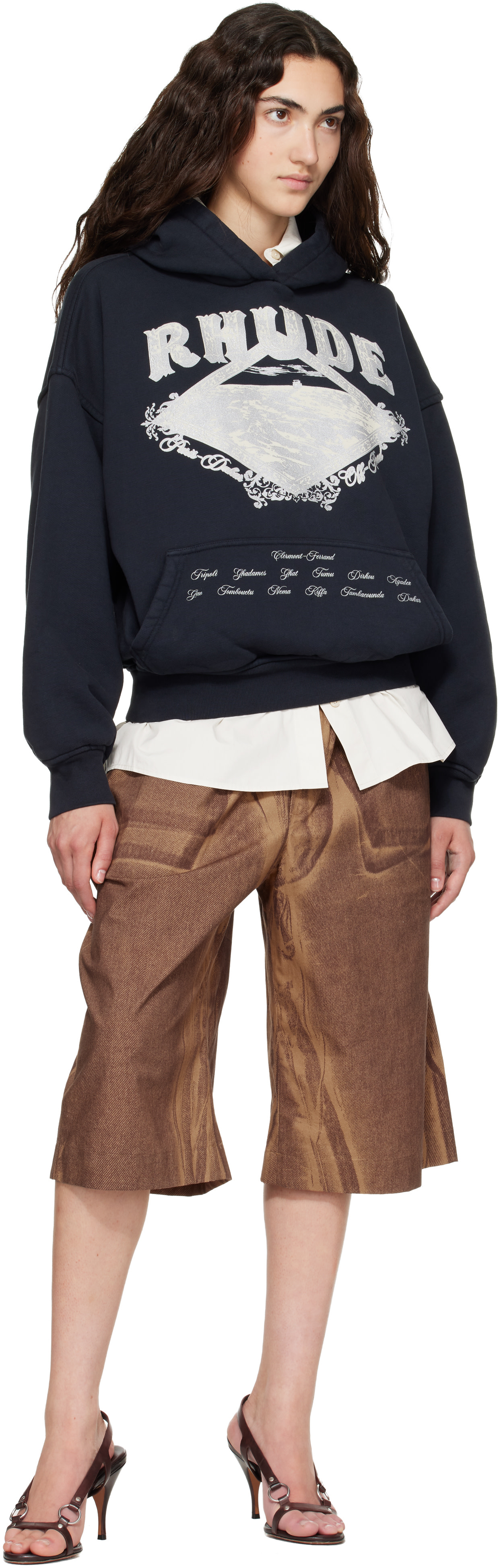 Rhude - Pull à capuche Dakar Convoy noir