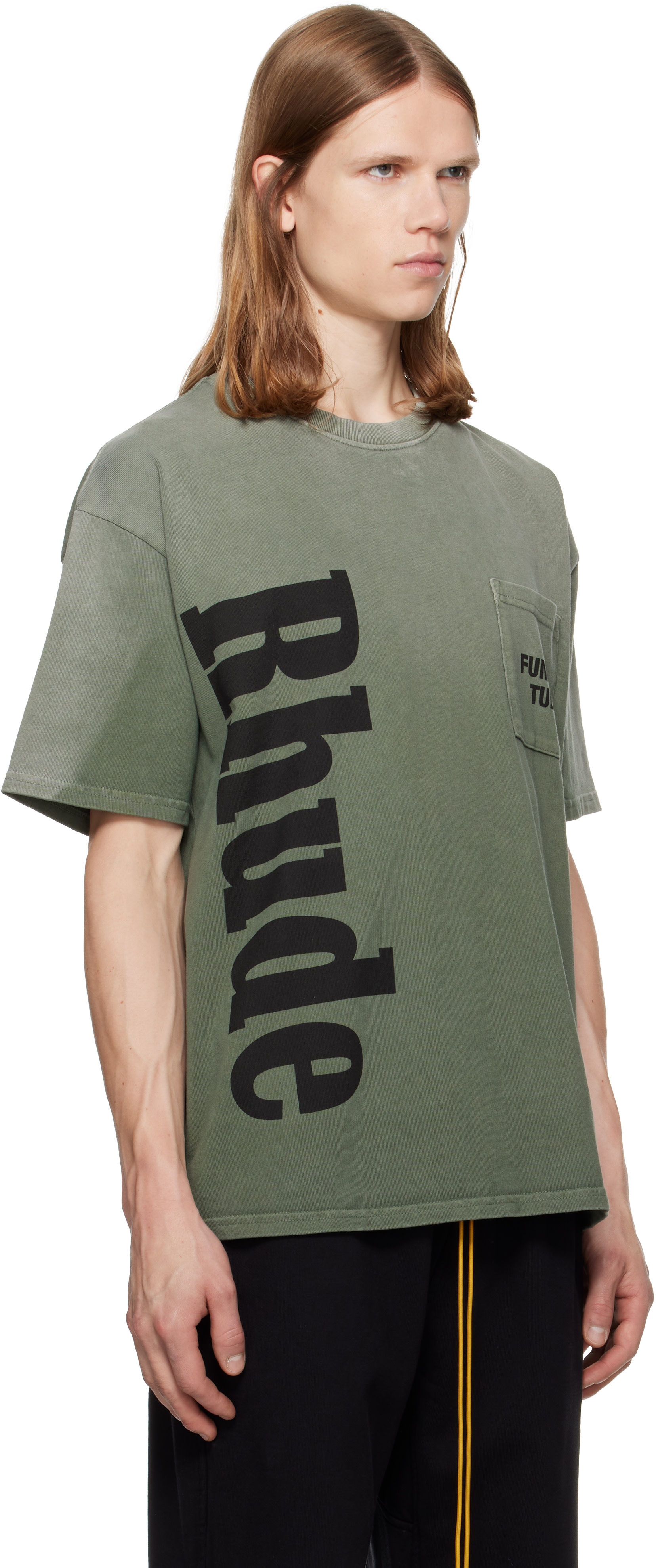 Rhude - T-shirt vert à logo