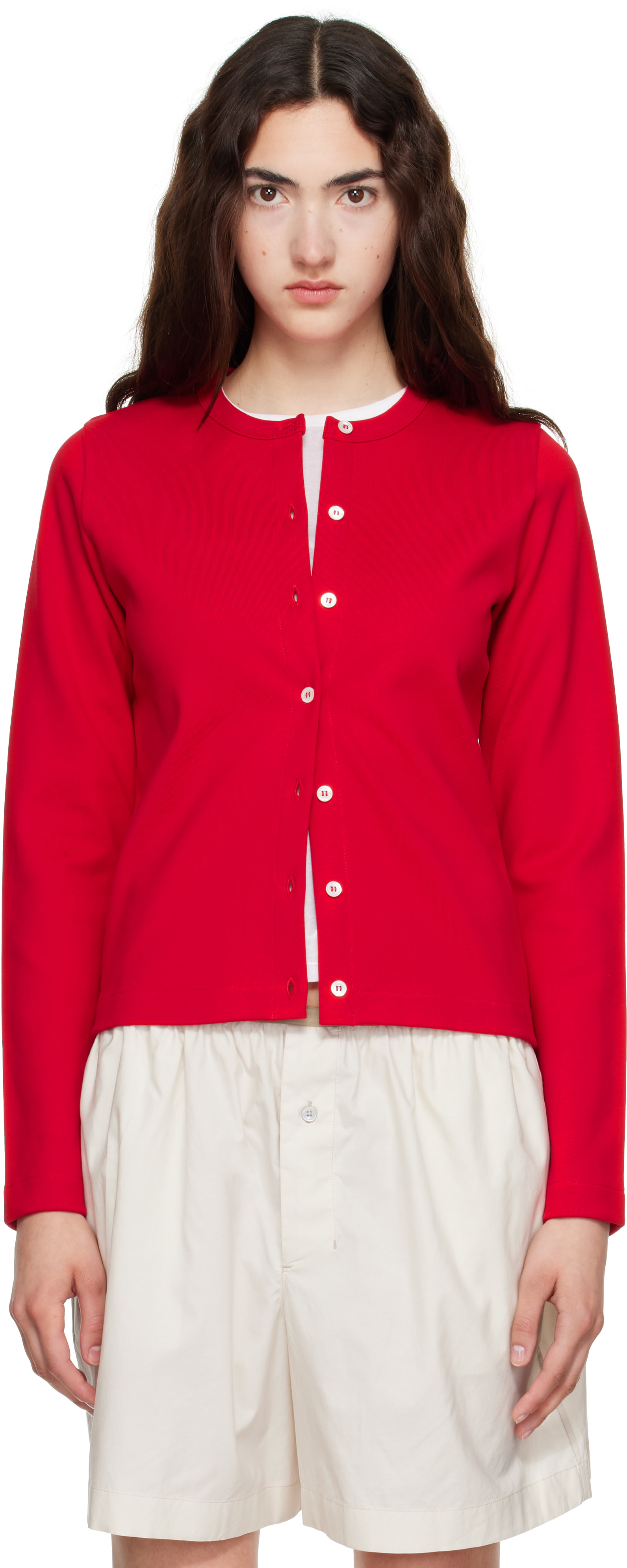 FLORE FLORE: Red Poppy Cardigan | SSENSE