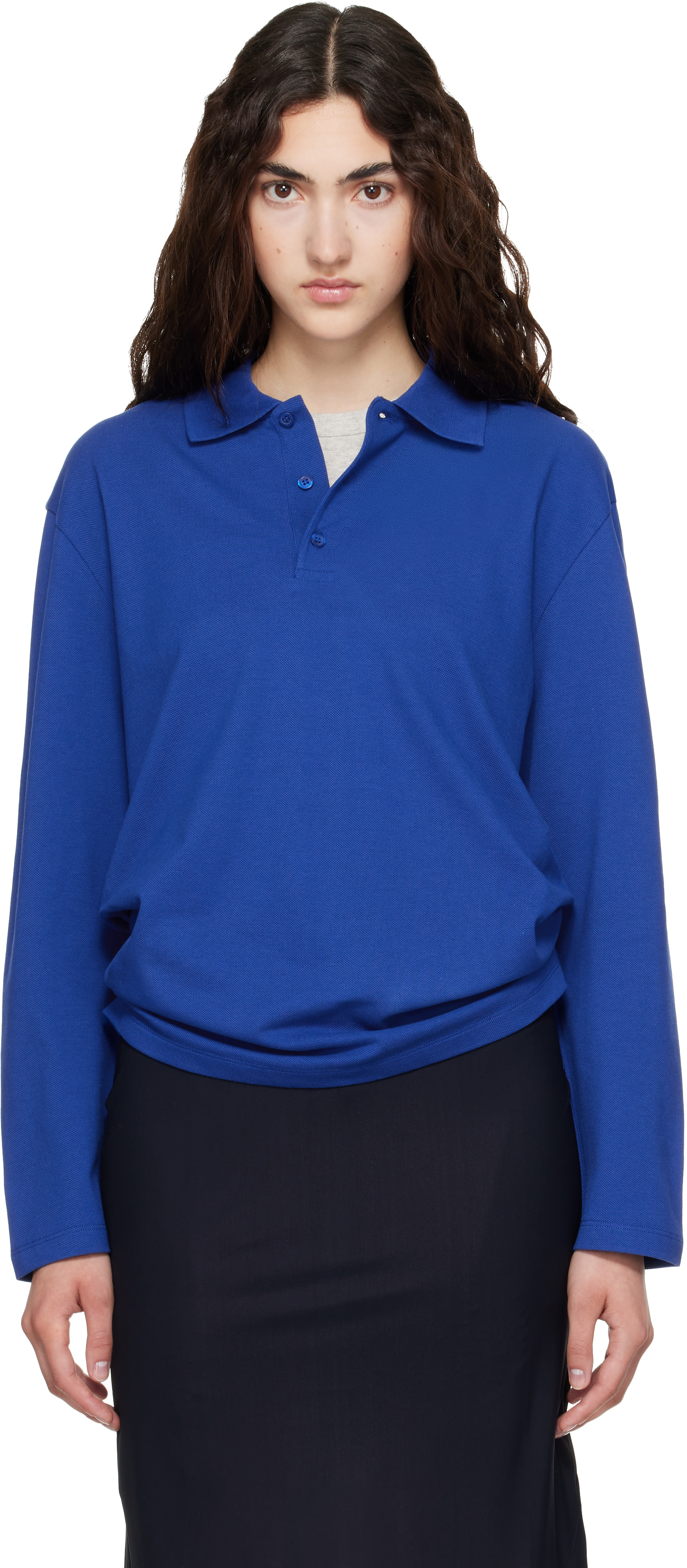 FLORE FLORE: SSENSE Exclusive Blue Diana Polo | SSENSE