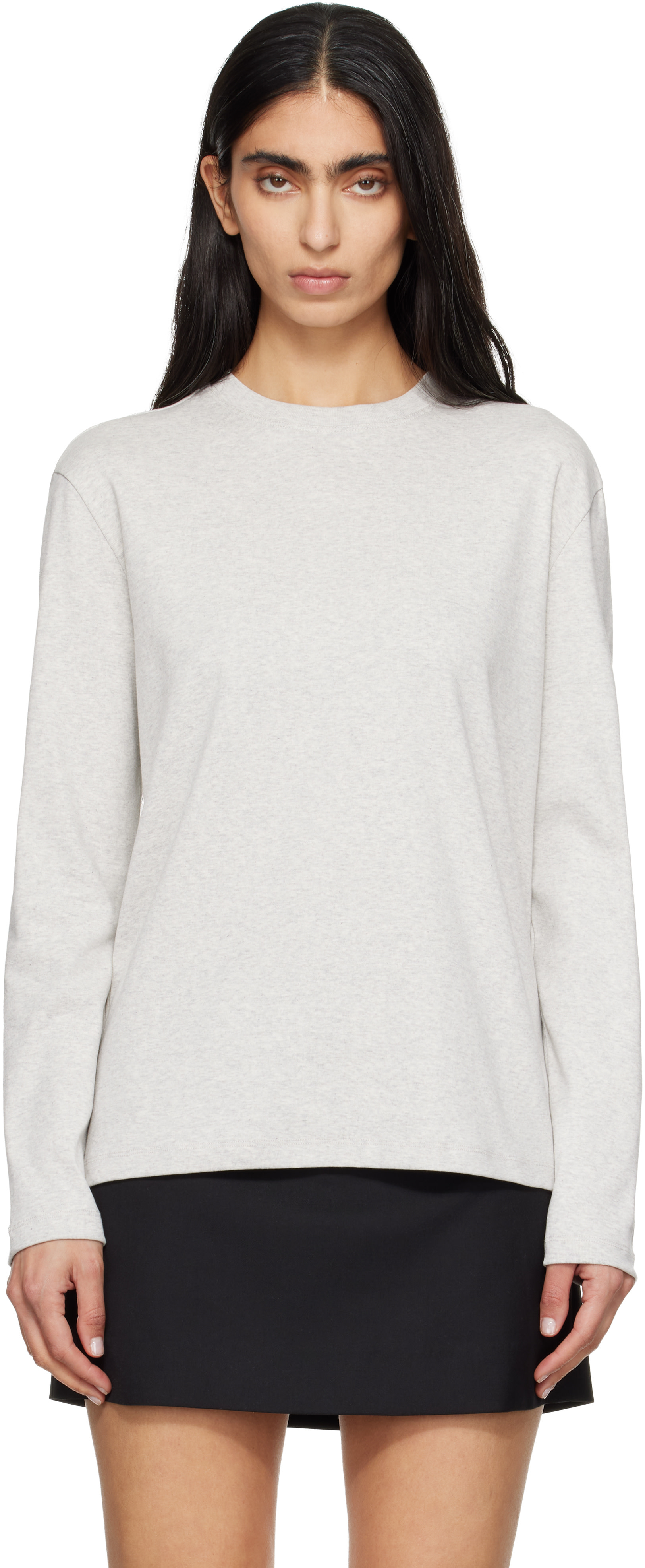FLORE FLORE: Gray Maggie Longsleeve T-shirt | SSENSE