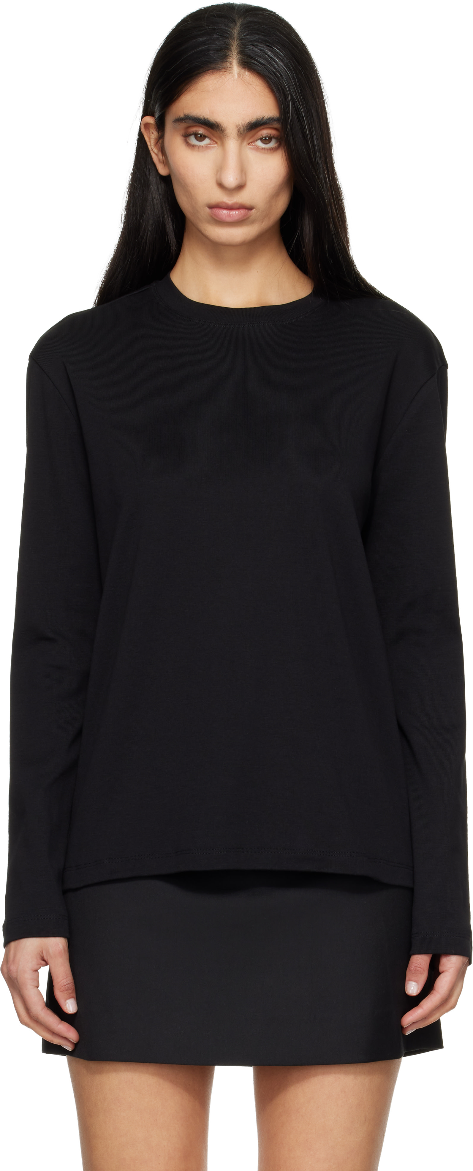 FLORE FLORE: Black Maggie Longsleeve T-shirt | SSENSE
