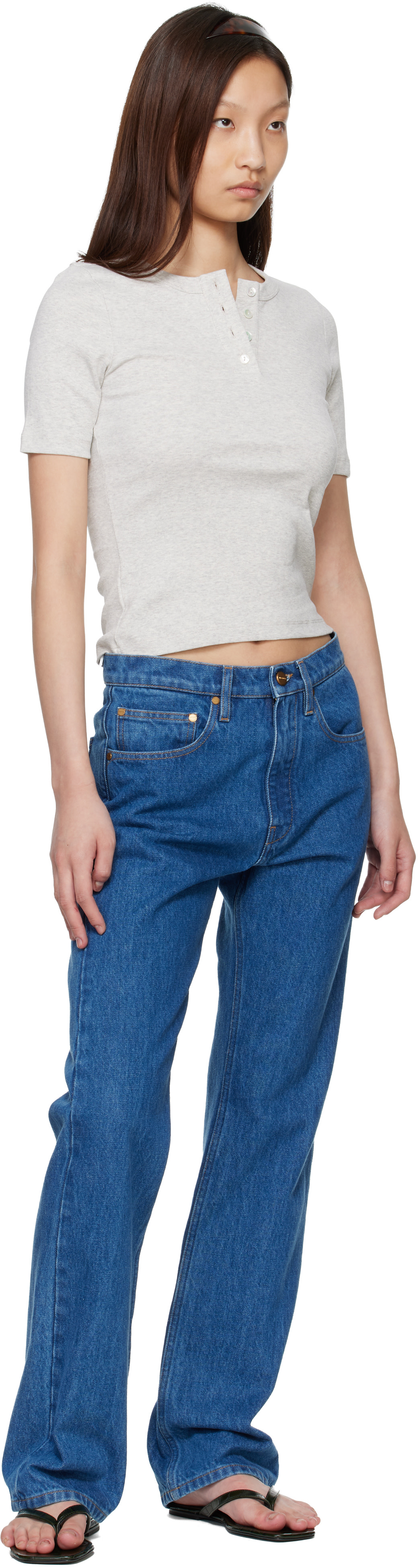 FLORE FLORE - T-shirt Jess gris