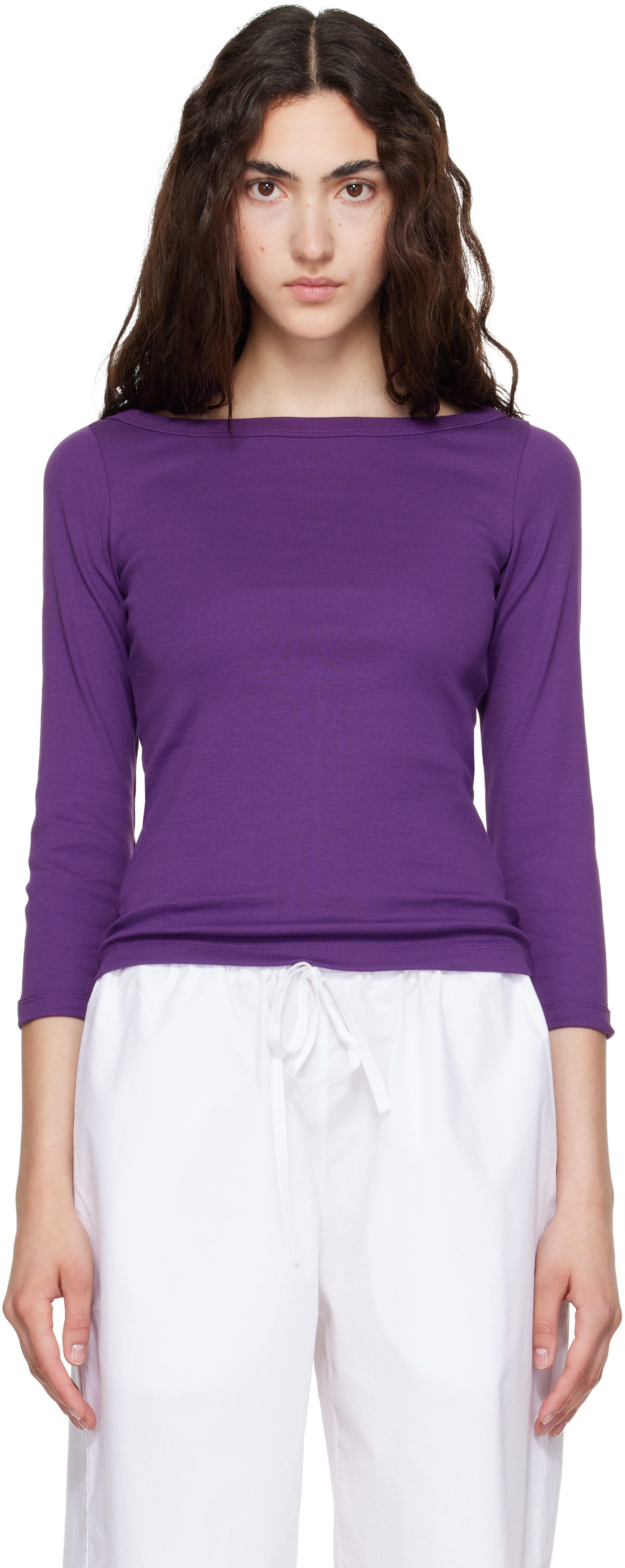 FLORE FLORE: Purple Steffi T-shirt | SSENSE
