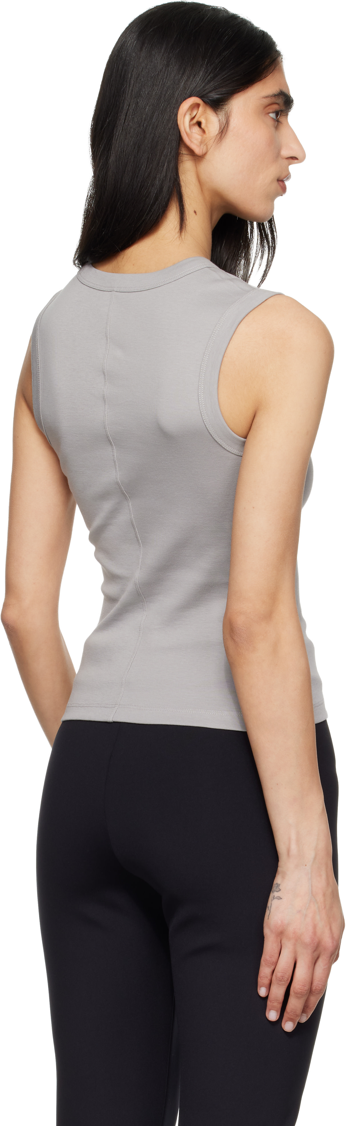 FLORE FLORE: Gray Dewi Tank Top | SSENSE