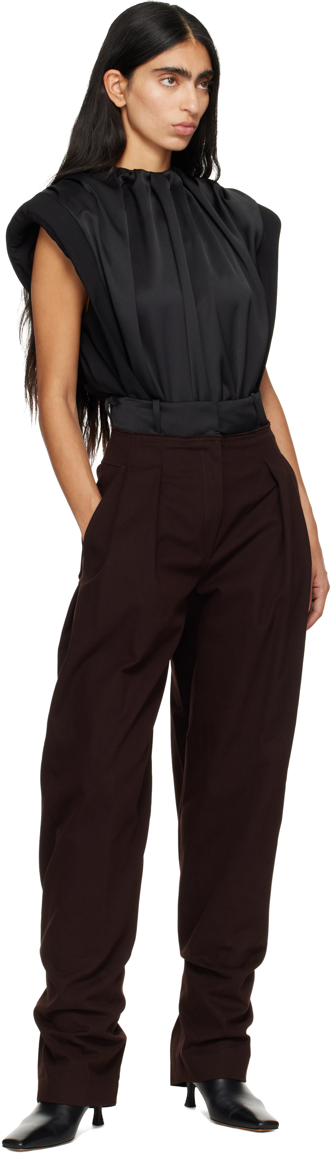 Entire Studios - Pantalon Holaro brun édition HUGO