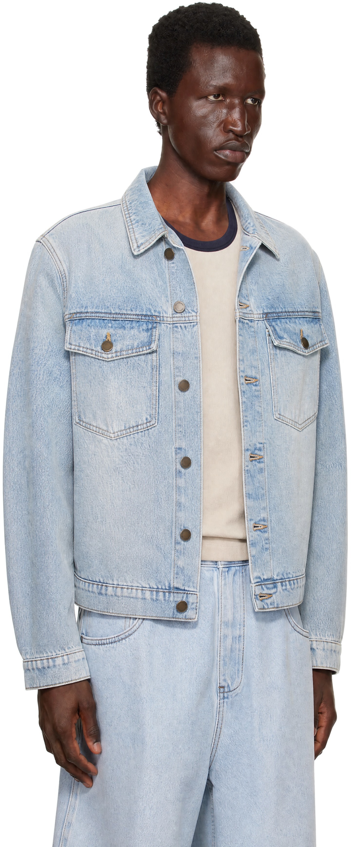 Entire Studios - Blouson bleu en denim