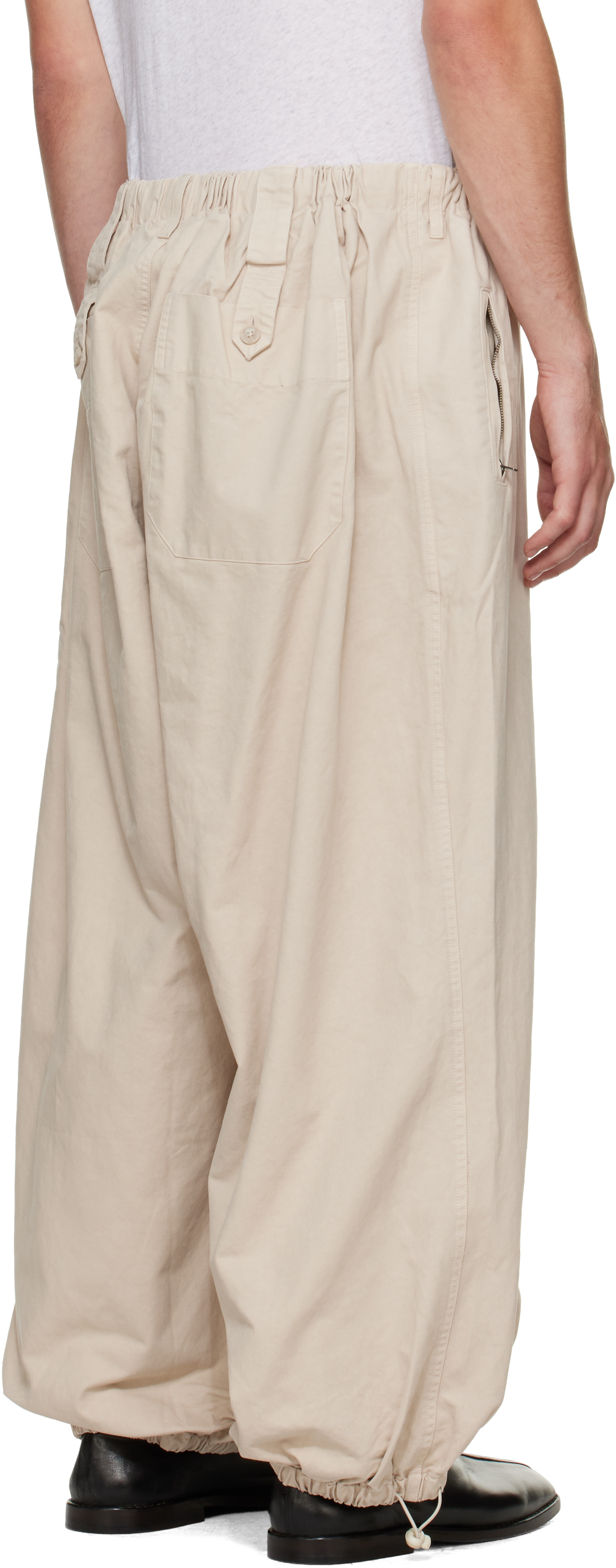 Entire Studios - Pantalon Profile beige en coton