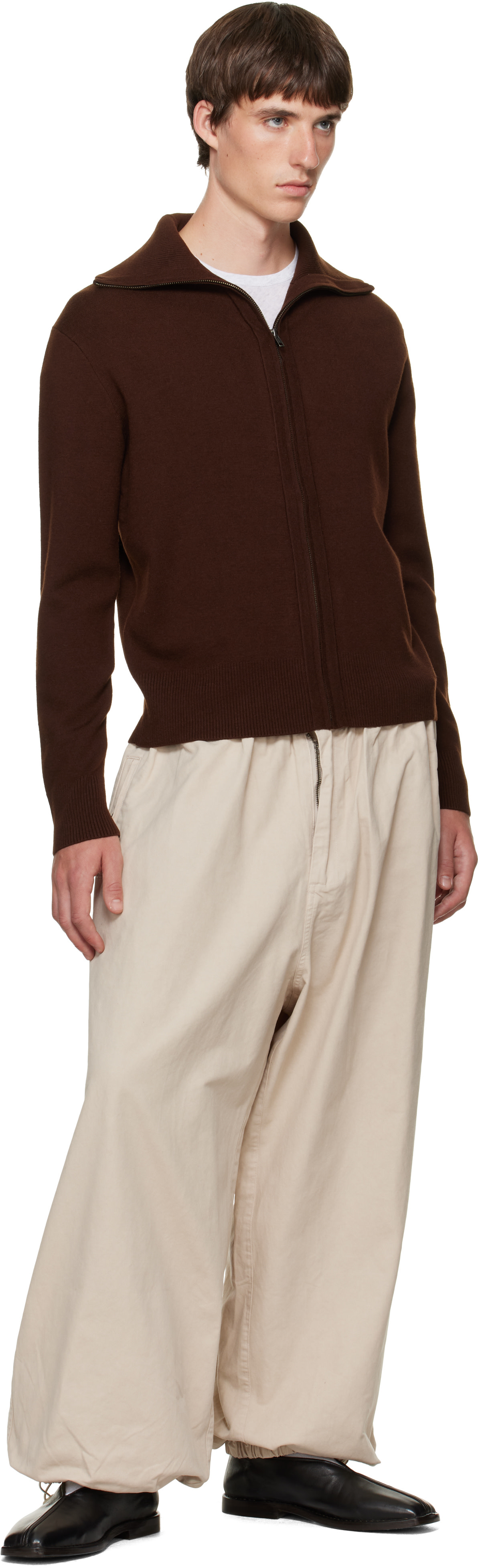 Entire Studios - Pantalon Profile beige en coton