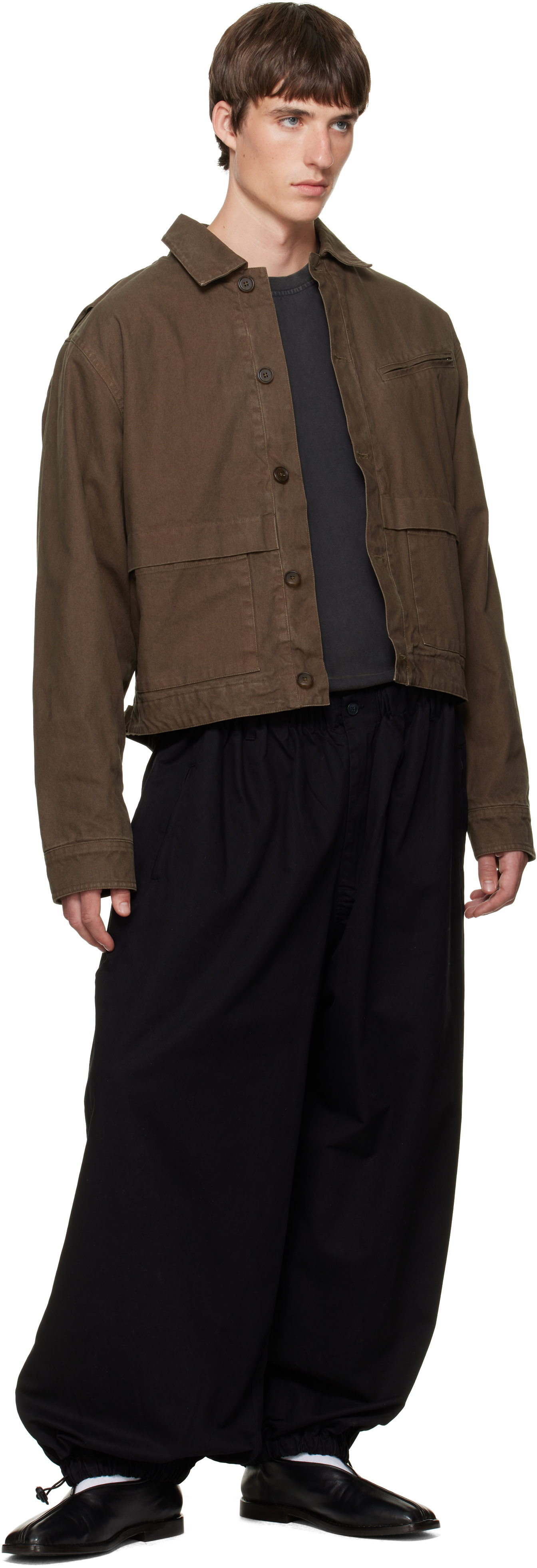 Entire Studios - Pantalon Profile noir en coton