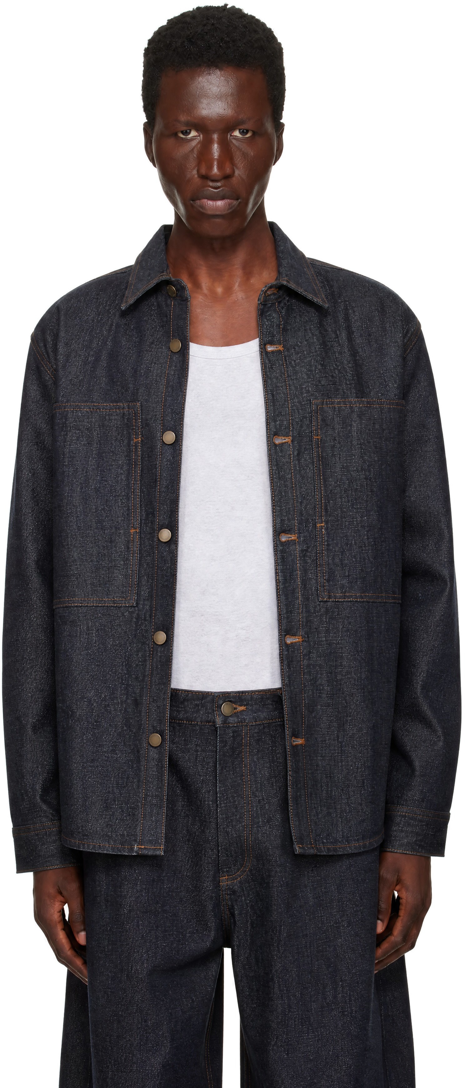 Entire Studios - Chemise bleue en denim