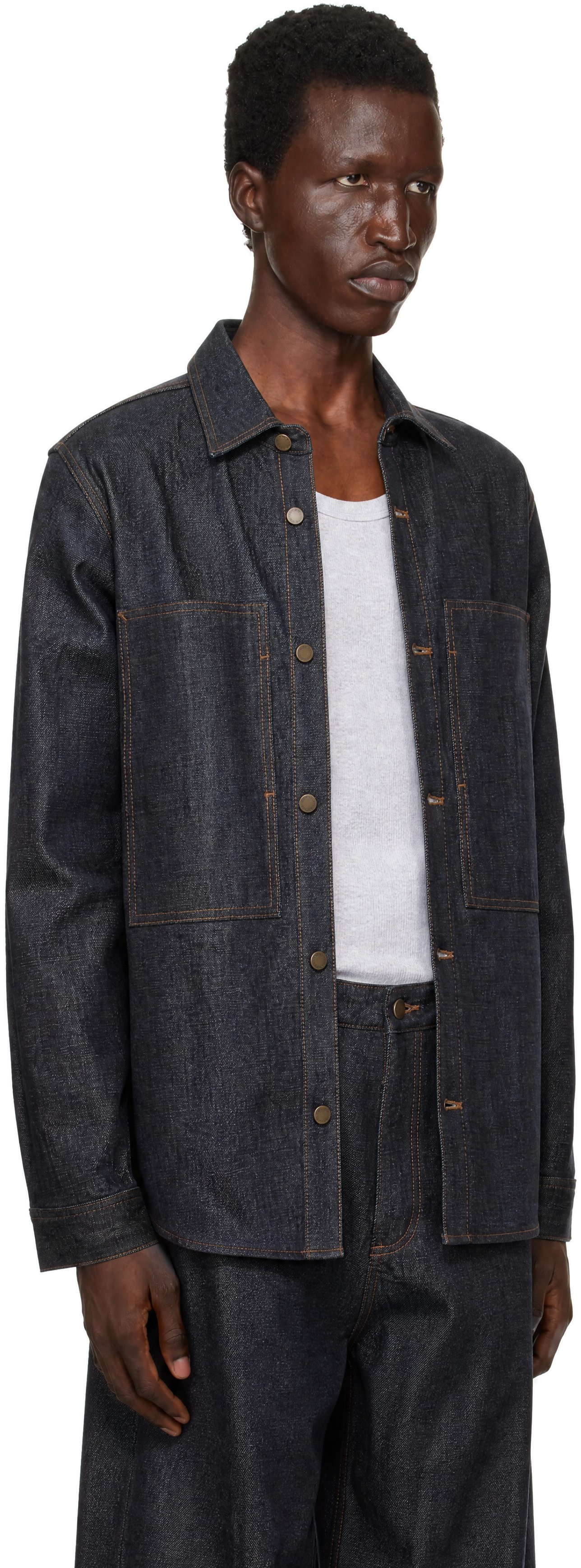 Entire Studios - Chemise bleue en denim