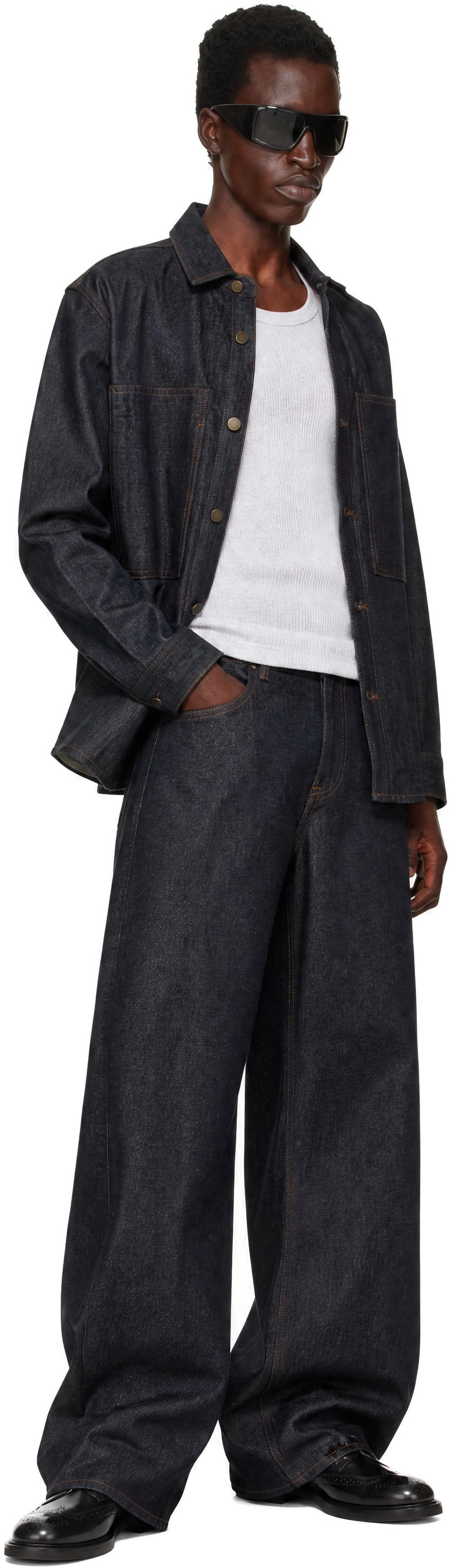 Entire Studios - Chemise bleue en denim