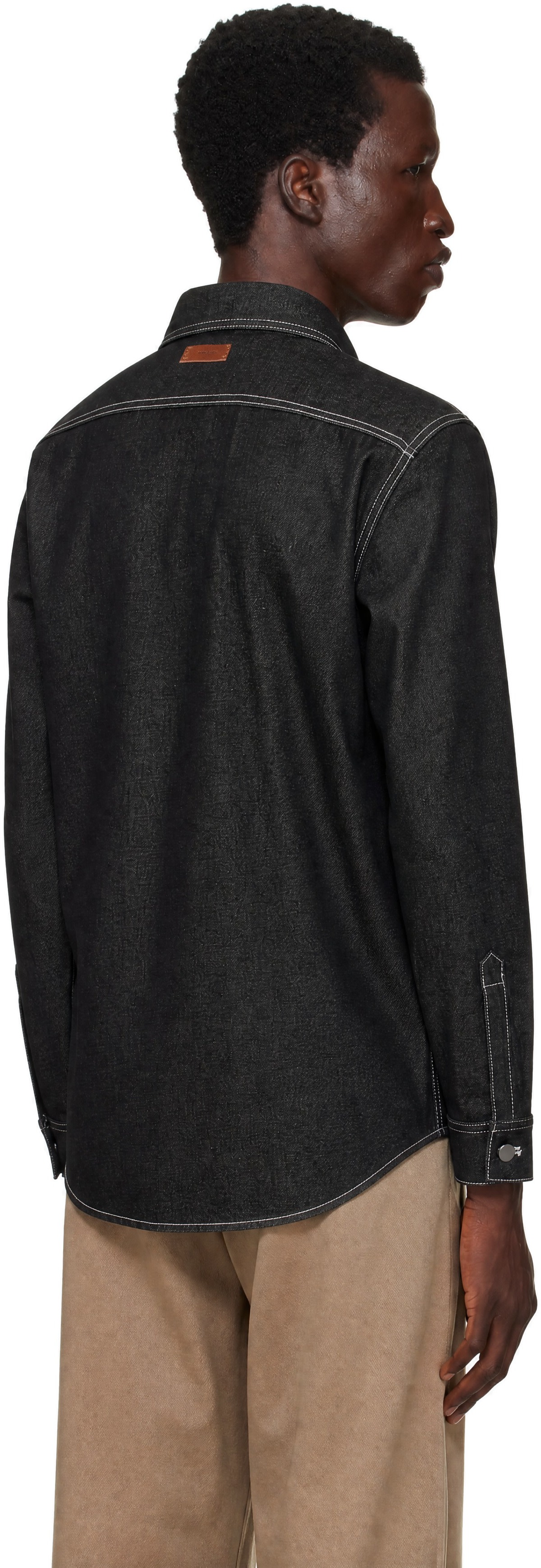 Entire Studios - Black Oversized Denim Shirt