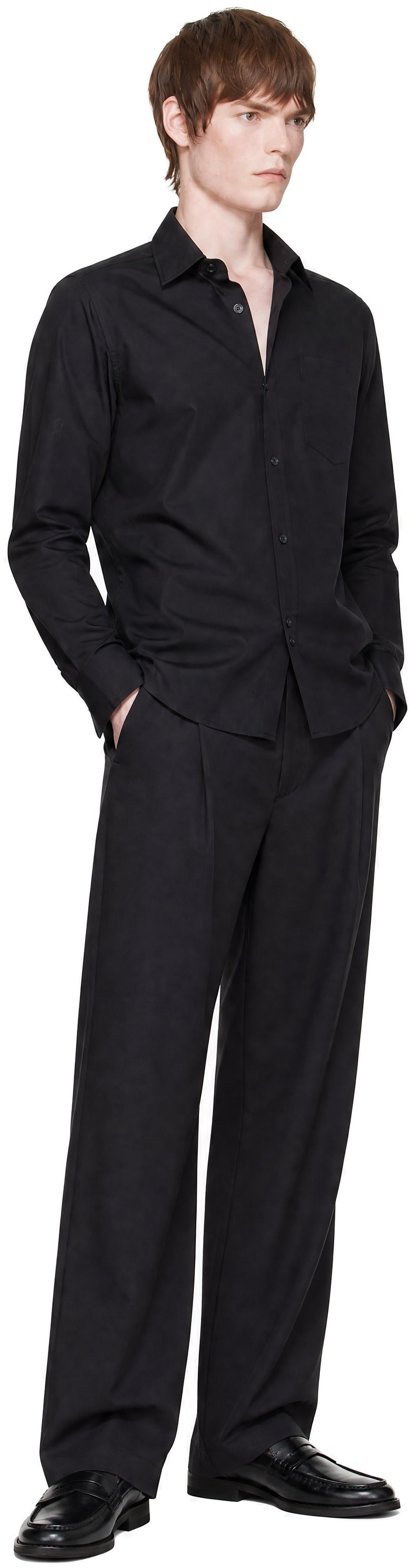 Entire Studios - Black Plica Shirt