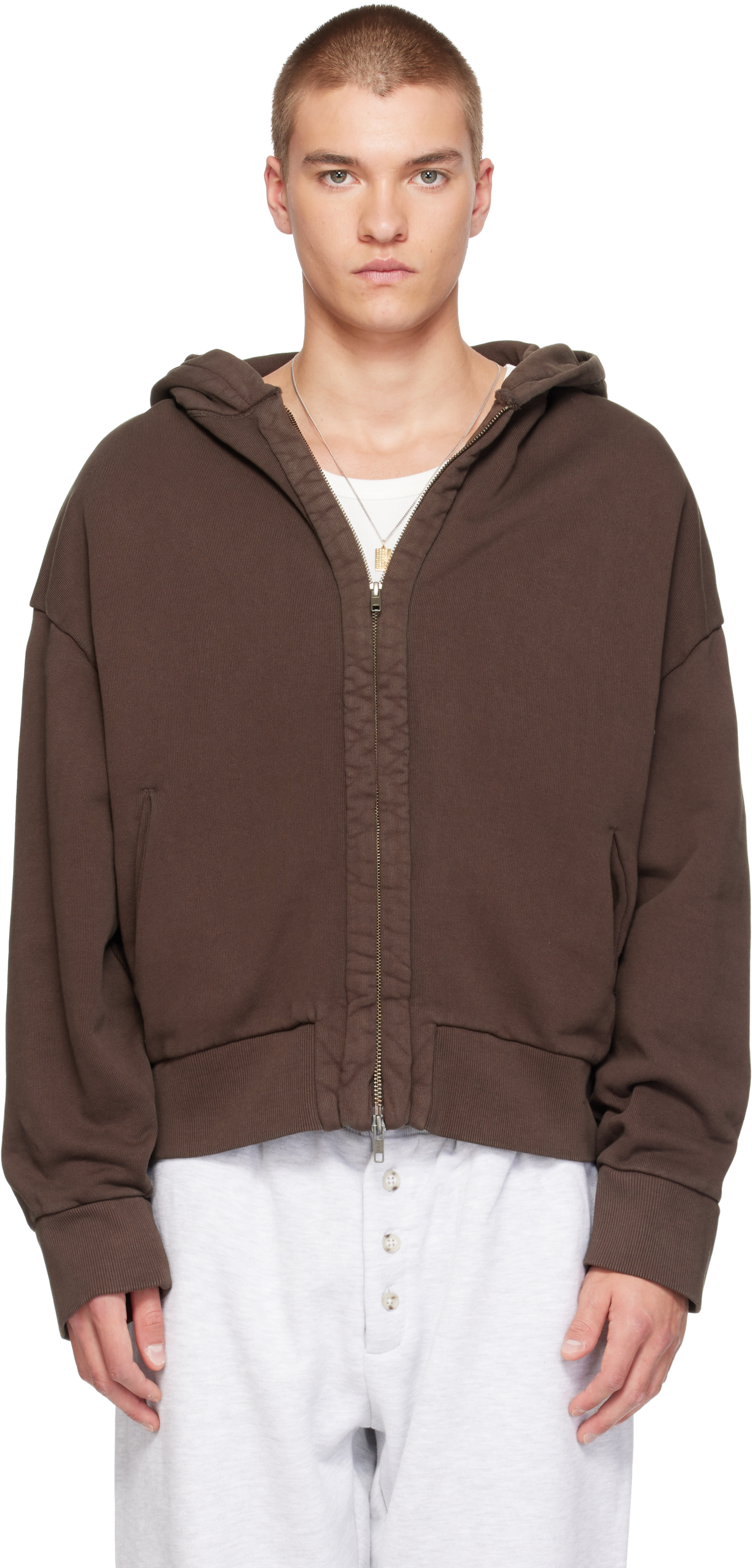 Entire Studios - Pull à capuche isotherme V2 brun