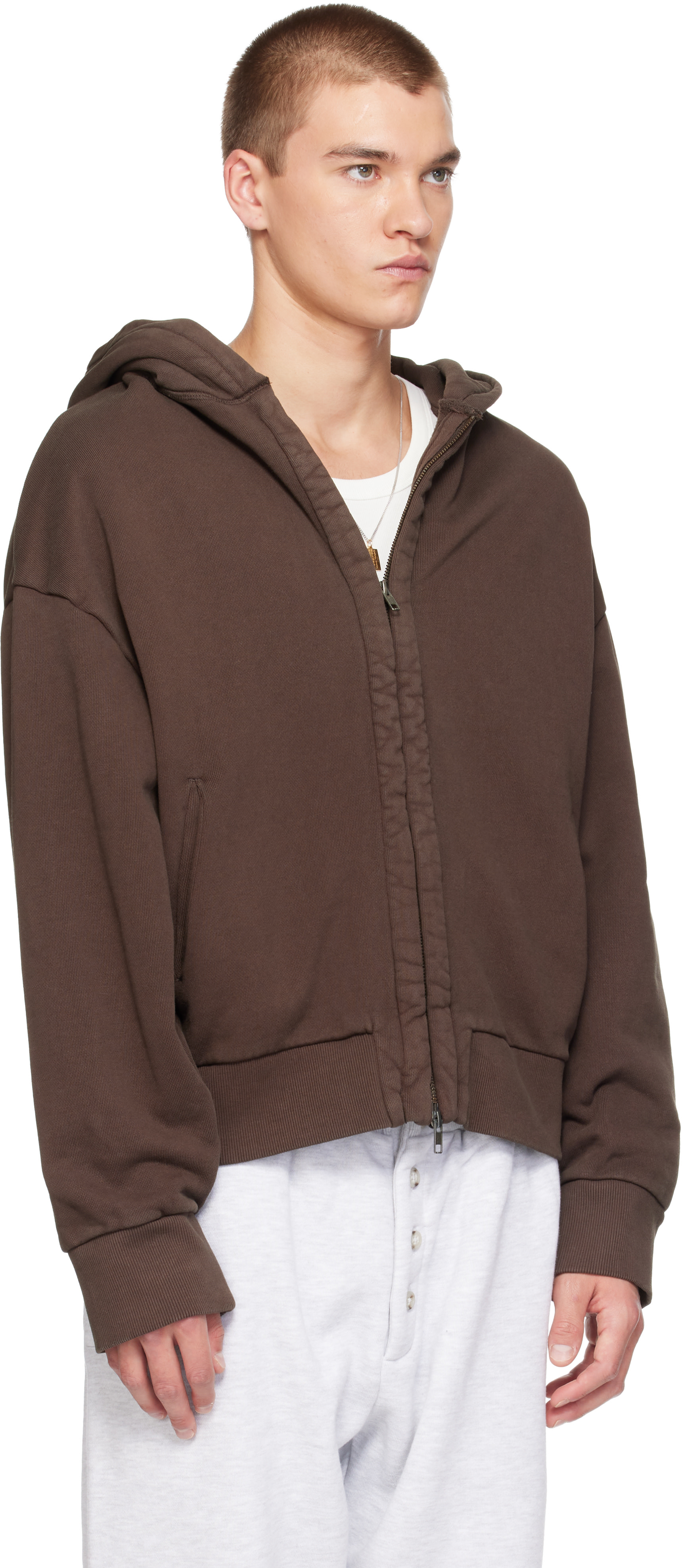 Entire Studios - Pull à capuche isotherme V2 brun