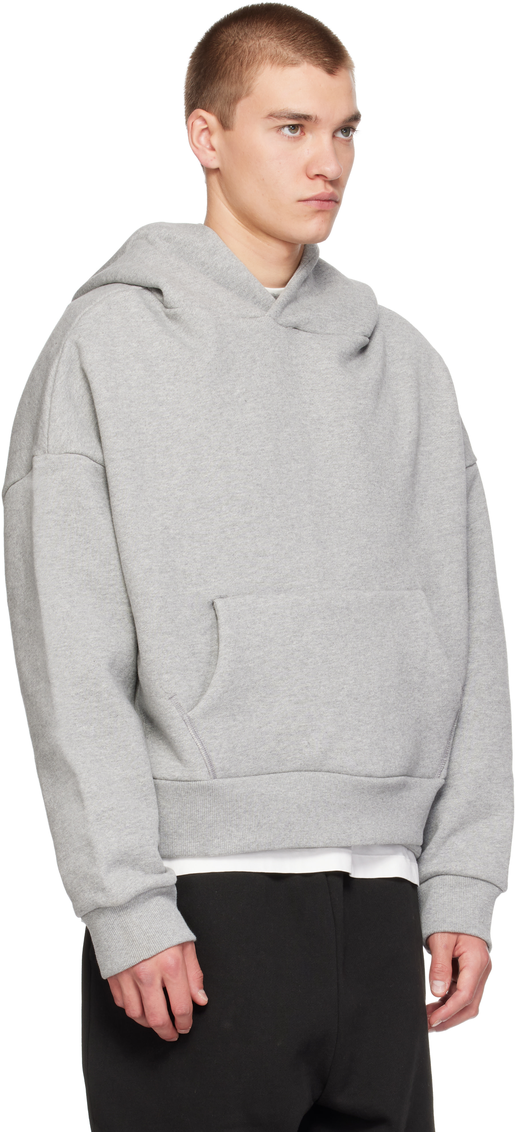 Entire Studios - Pull à capuche épais gris
