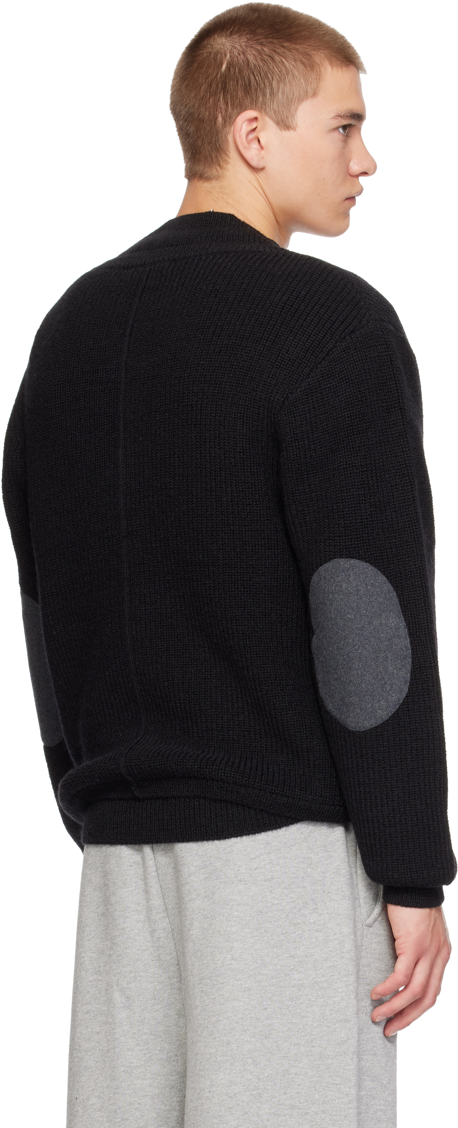 Entire Studios - Black Knit V-Neck Sweater