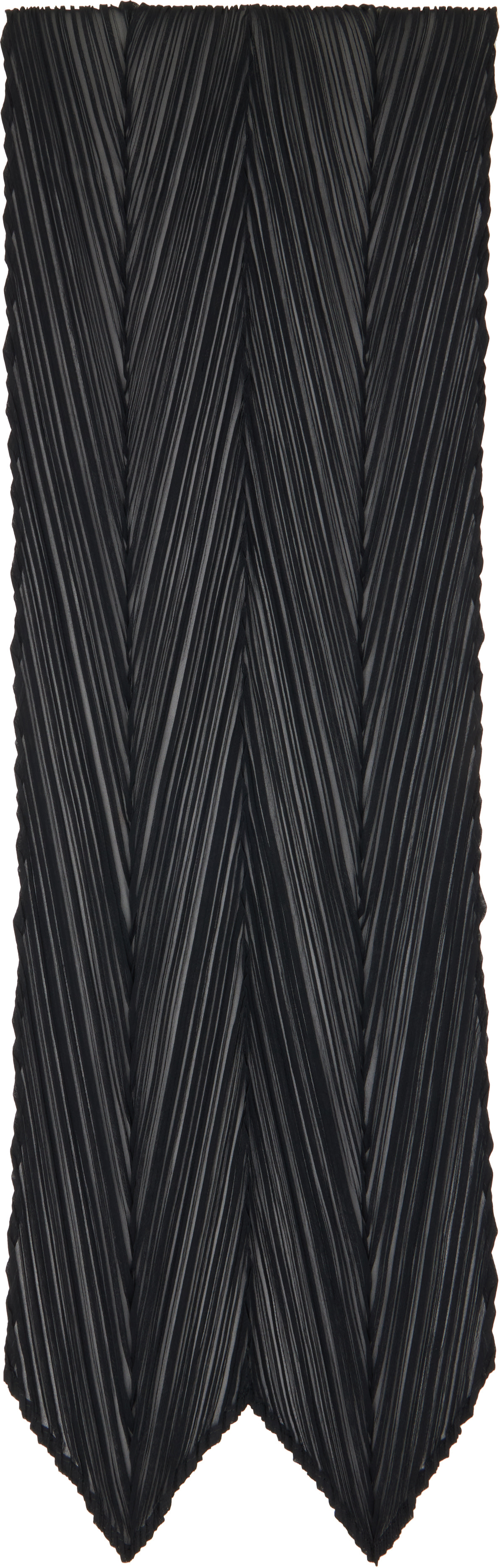 PLEATS PLEASE ISSEY MIYAKE: Black Skinny Scarf | SSENSE Canada