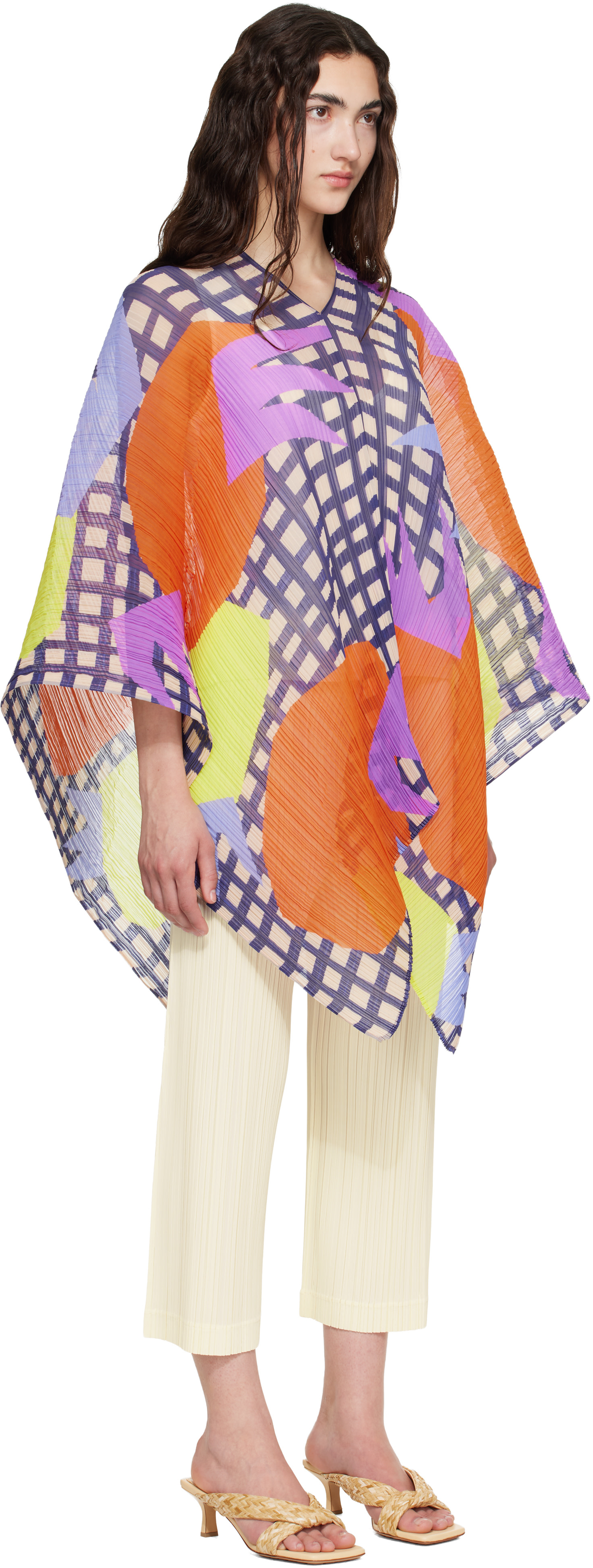 PLEATS PLEASE ISSEY MIYAKE: Multicolor Madame-T Scarf | SSENSE